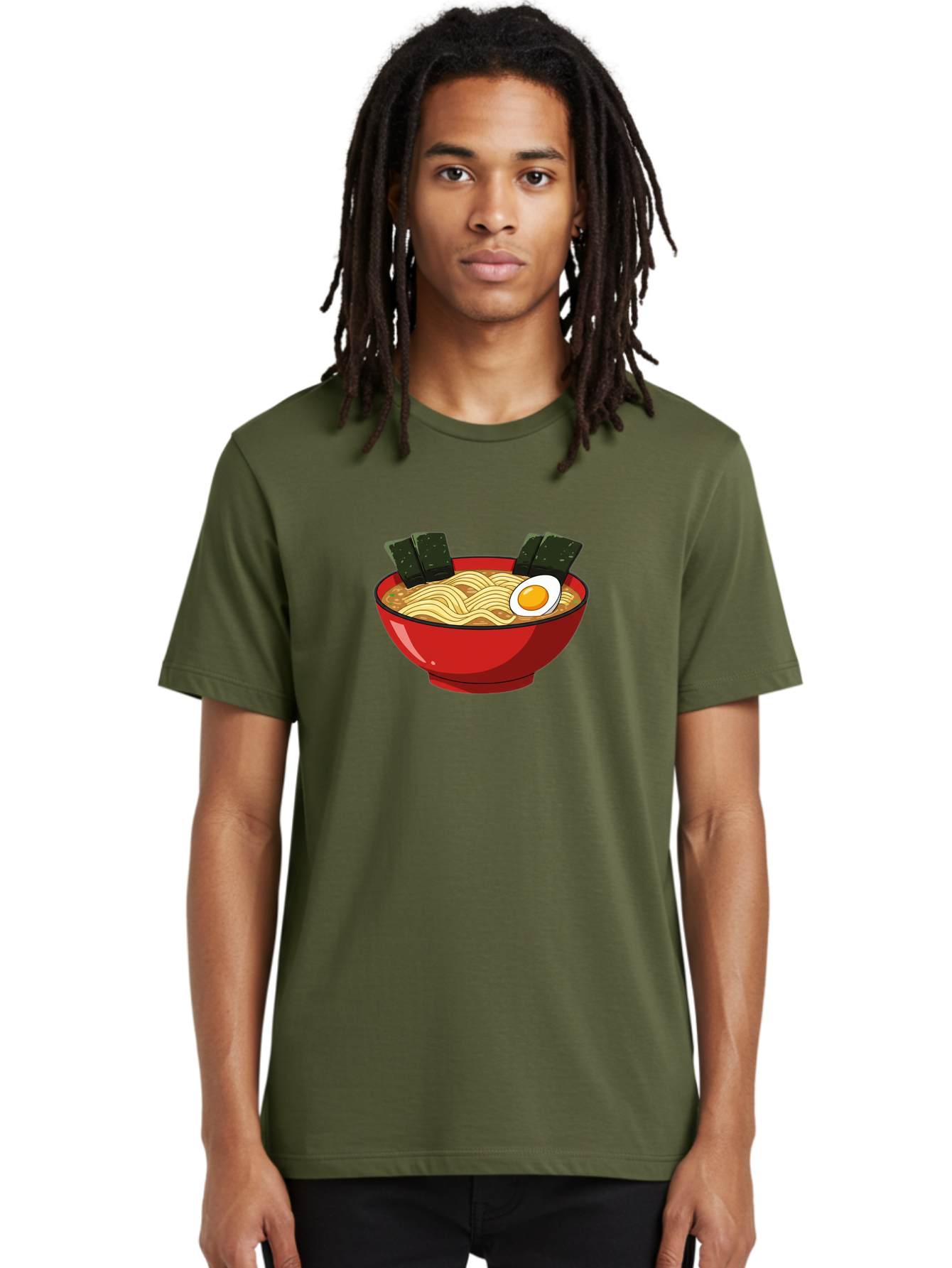 Ramen-9 Men'S Graphic Tee, 100% Cotton, Comfortable Casual Summer Wear, Machine Washable, Steaming Bowl Of Ramen, Savory Broth, Springy Noodles, Boiled Egg, Seaweed Strips, Japanese Cuisine, Comfort Food, Noodle Soup Bab289