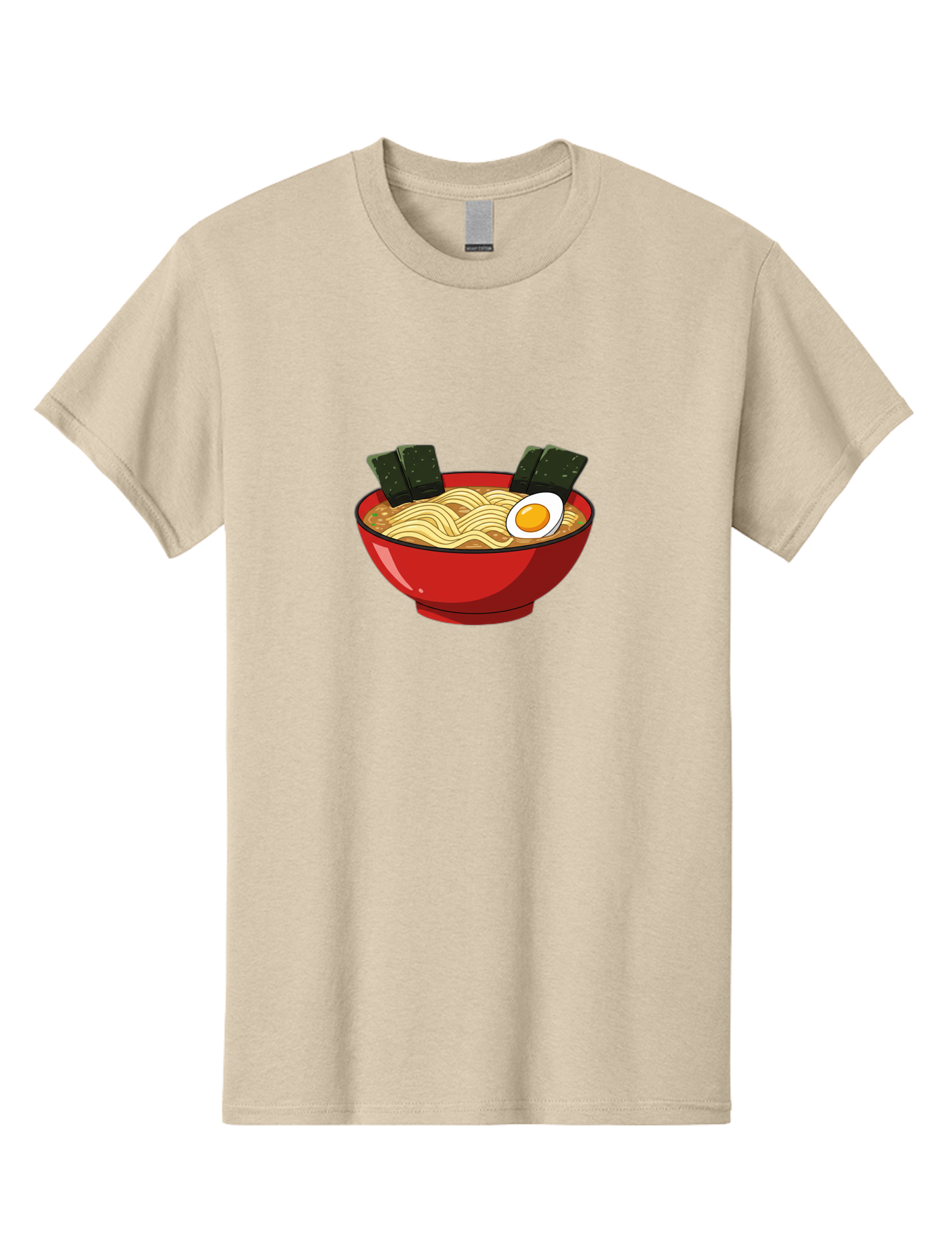 Ramen-9 Men'S Graphic Tee, 100% Cotton, Comfortable Casual Summer Wear, Machine Washable, Steaming Bowl Of Ramen, Savory Broth, Springy Noodles, Boiled Egg, Seaweed Strips, Japanese Cuisine, Comfort Food, Noodle Soup Bab289