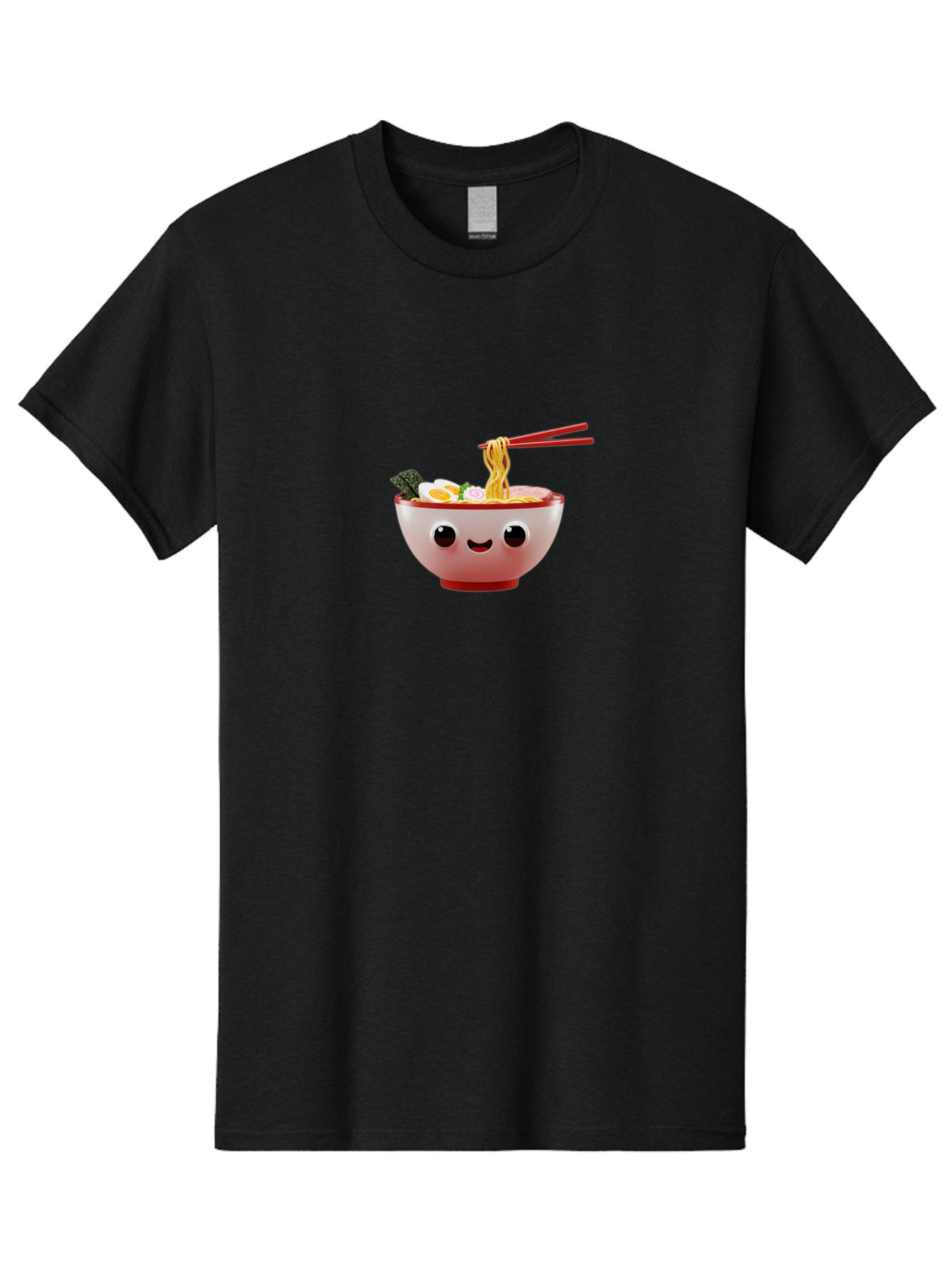 Ramen-Bowl-2 Men'S Graphic Tee, 100% Cotton, Comfortable Casual Summer Wear, Machine Washable, Delicious Ramen, Steaming Hot Noodles, Sliced Egg, Savory Broth, Food Art, Kawaii Culture, Cute Character, Japanese Cuisine, Tasty Meal, Bab292