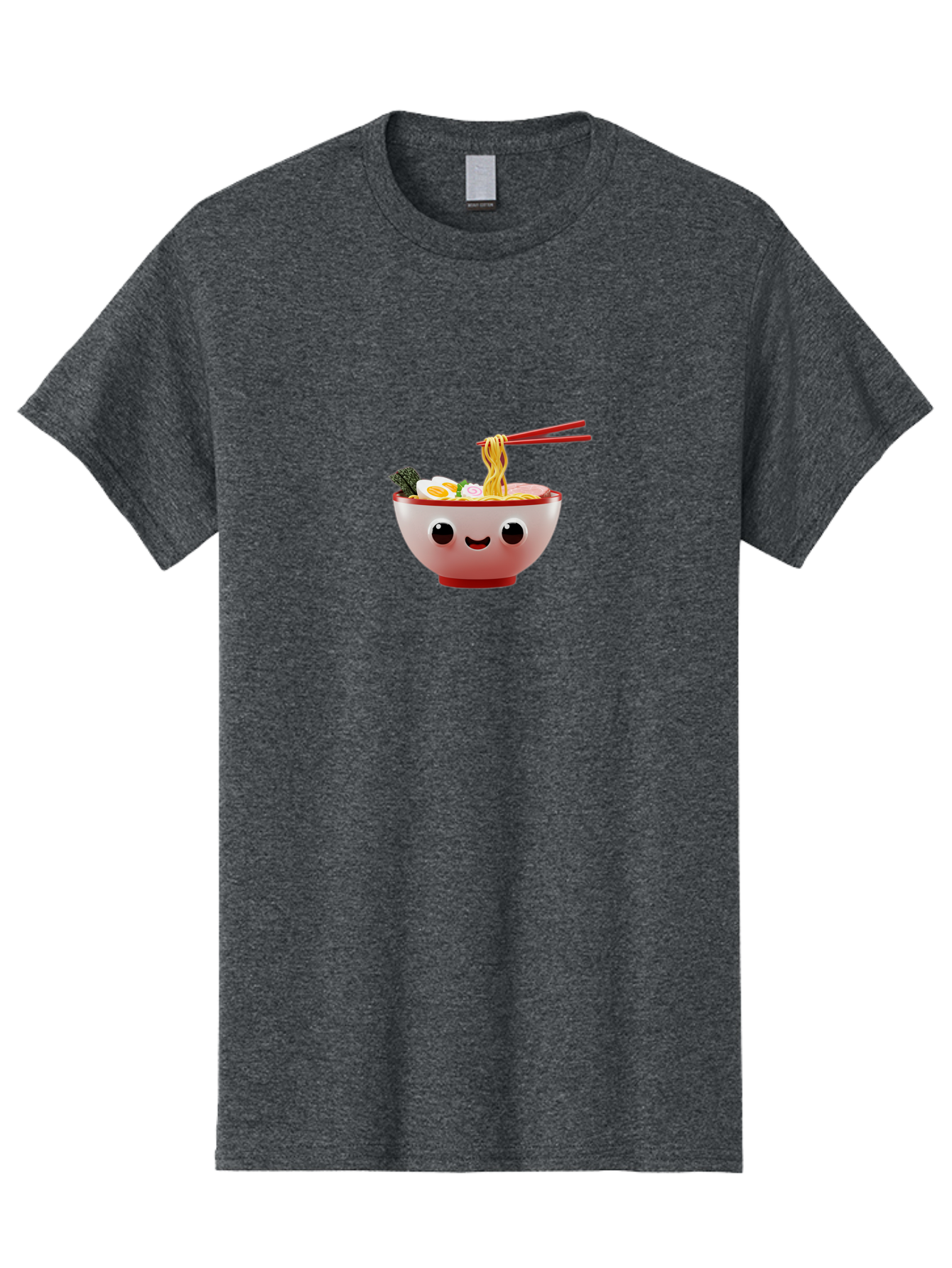 Ramen-Bowl-2 Men'S Graphic Tee, 100% Cotton, Comfortable Casual Summer Wear, Machine Washable, Delicious Ramen, Steaming Hot Noodles, Sliced Egg, Savory Broth, Food Art, Kawaii Culture, Cute Character, Japanese Cuisine, Tasty Meal, Bab292