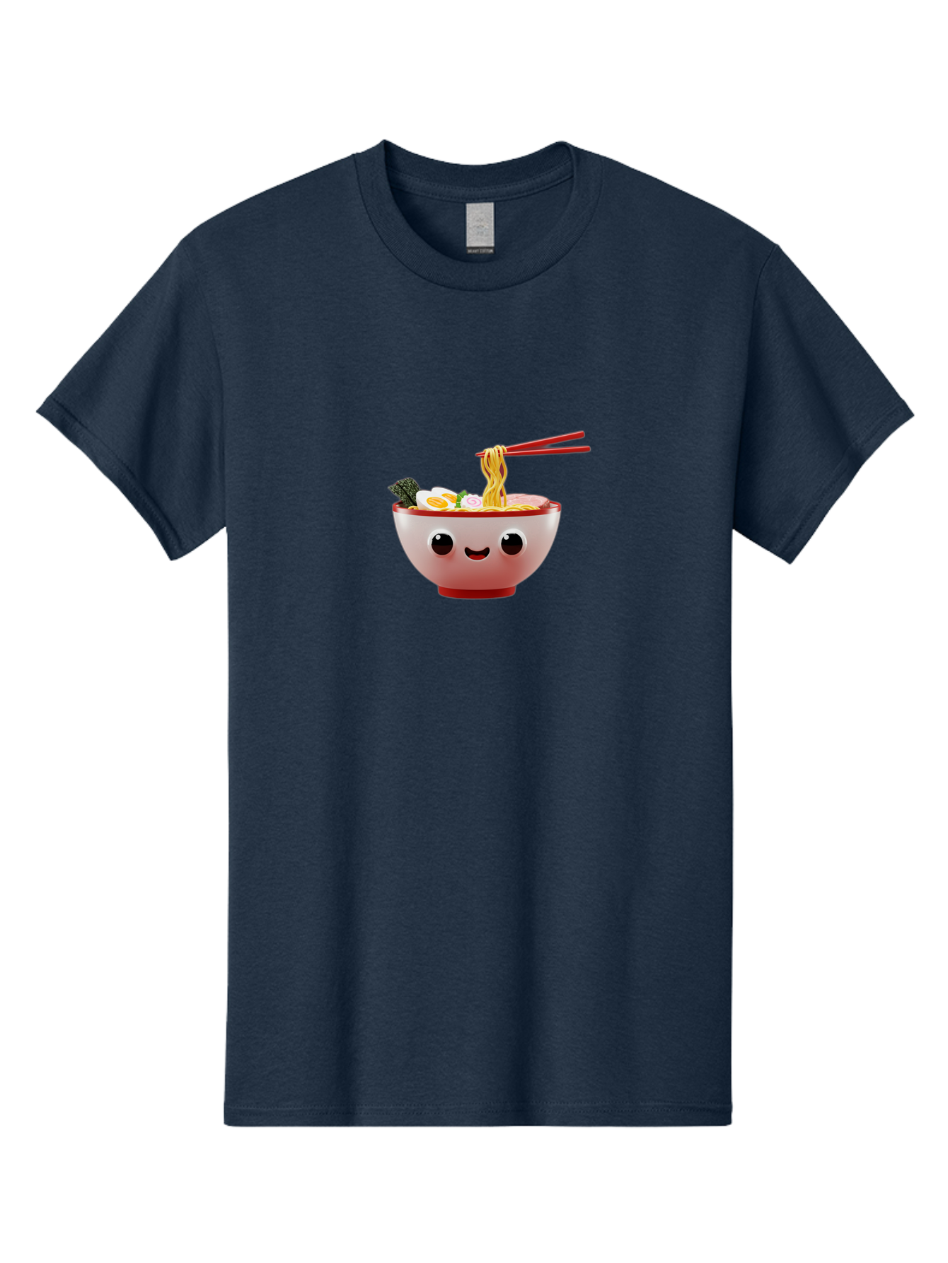Ramen-Bowl-2 Men'S Graphic Tee, 100% Cotton, Comfortable Casual Summer Wear, Machine Washable, Delicious Ramen, Steaming Hot Noodles, Sliced Egg, Savory Broth, Food Art, Kawaii Culture, Cute Character, Japanese Cuisine, Tasty Meal, Bab292