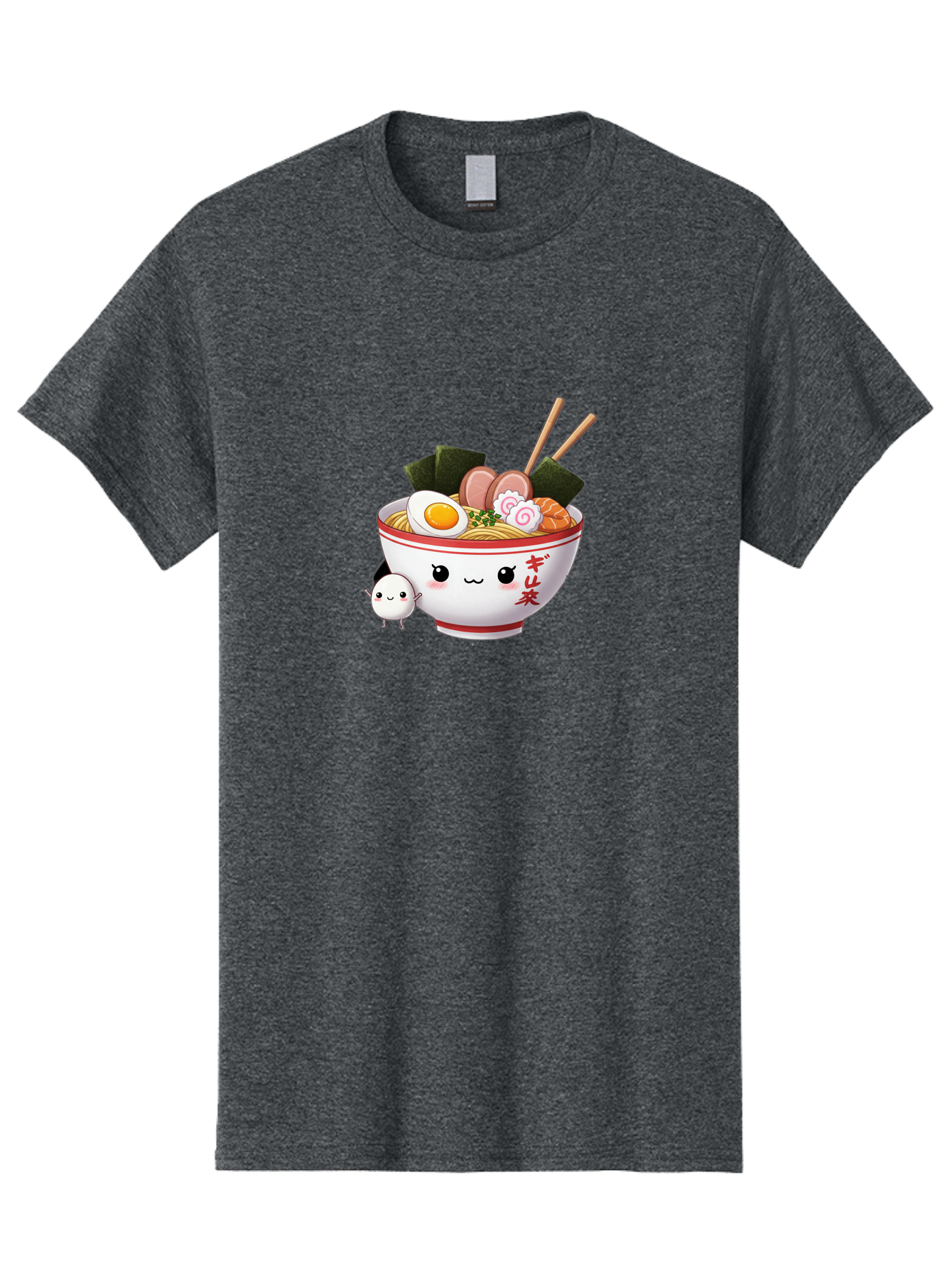 Ramen-Bowl-8 Men'S Graphic Tee, 100% Cotton, Comfortable Casual Summer Wear, Machine Washable, Kawaii Ramen, Steaming Hot Noodles, Boiled Egg, Sliced Pork, Seaweed, Japanese Cuisine, Cartoon Food, Ramen Character, Adorable Illustration, Bab298