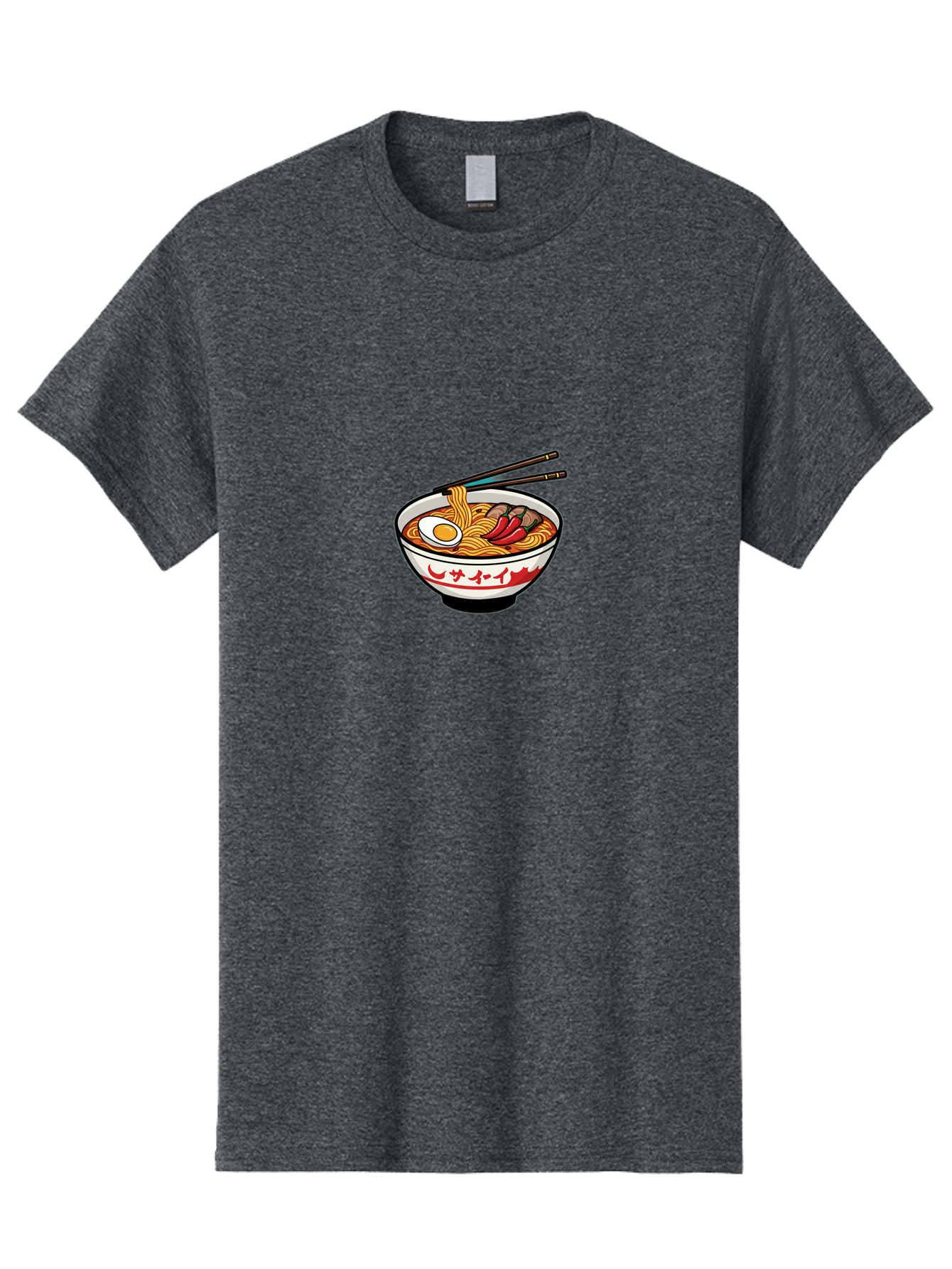Ramen-Bowl-9 Men'S Graphic Tee, 100% Cotton, Comfortable Casual Summer Wear, Machine Washable, Bowl Of Ramen, Japanese Noodle Soup, Spicy Food, Hot Meal, Savory Dish, Noodle Bowl, Steaming Hot, Egg, Meat, Chili Peppers, Asian Cuisine, Bab299