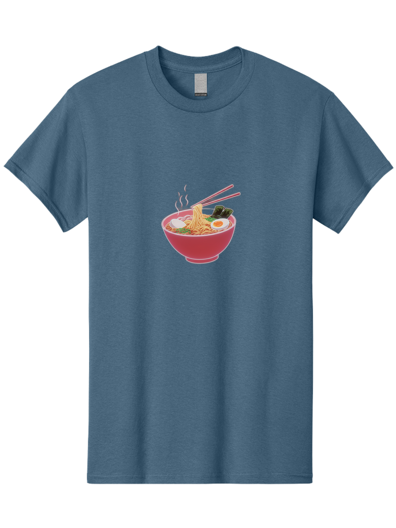 Ramen-Noodles-4 Men'S Graphic Tee, 100% Cotton, Comfortable Casual Summer Wear, Machine Washable, Steaming Hot Ramen, Bowl Of Noodles, Sliced Boiled Egg, Seaweed, Savory Toppings, Asian Cuisine, Comfort Food, Delicious Meal, Bab312