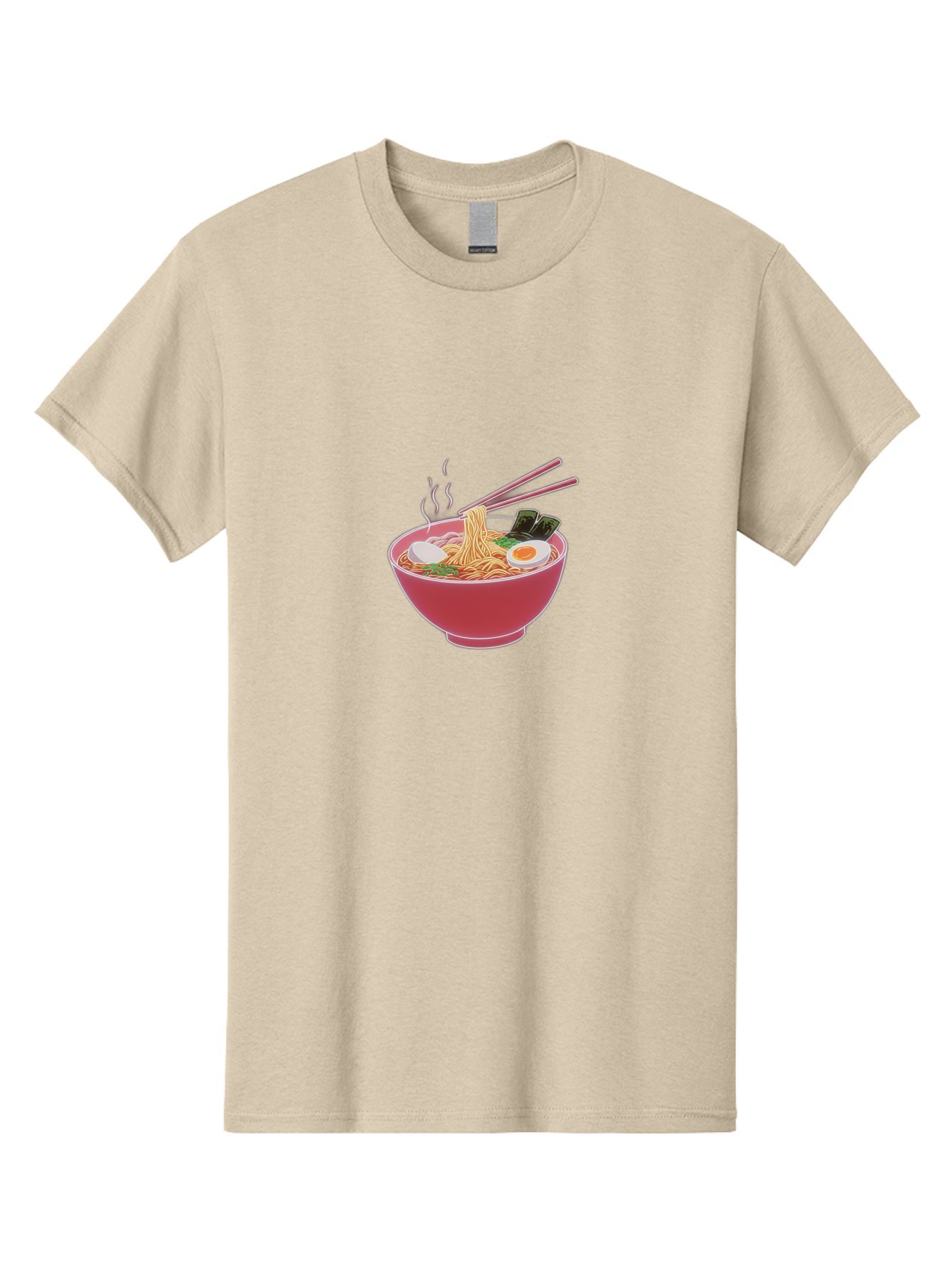 Ramen-Noodles-4 Men'S Graphic Tee, 100% Cotton, Comfortable Casual Summer Wear, Machine Washable, Steaming Hot Ramen, Bowl Of Noodles, Sliced Boiled Egg, Seaweed, Savory Toppings, Asian Cuisine, Comfort Food, Delicious Meal, Bab312