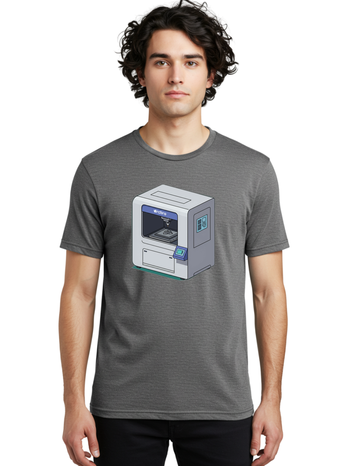 Rcbro-3D-Printer Men'S Graphic Tee, 100% Cotton, Comfortable Casual Summer Wear, Machine Washable, 3D Printing Technology, Rcbro 3D Printer, Digital Fabrication, Additive Manufacturing, Precision Engineering, Innovative Design, Bab323