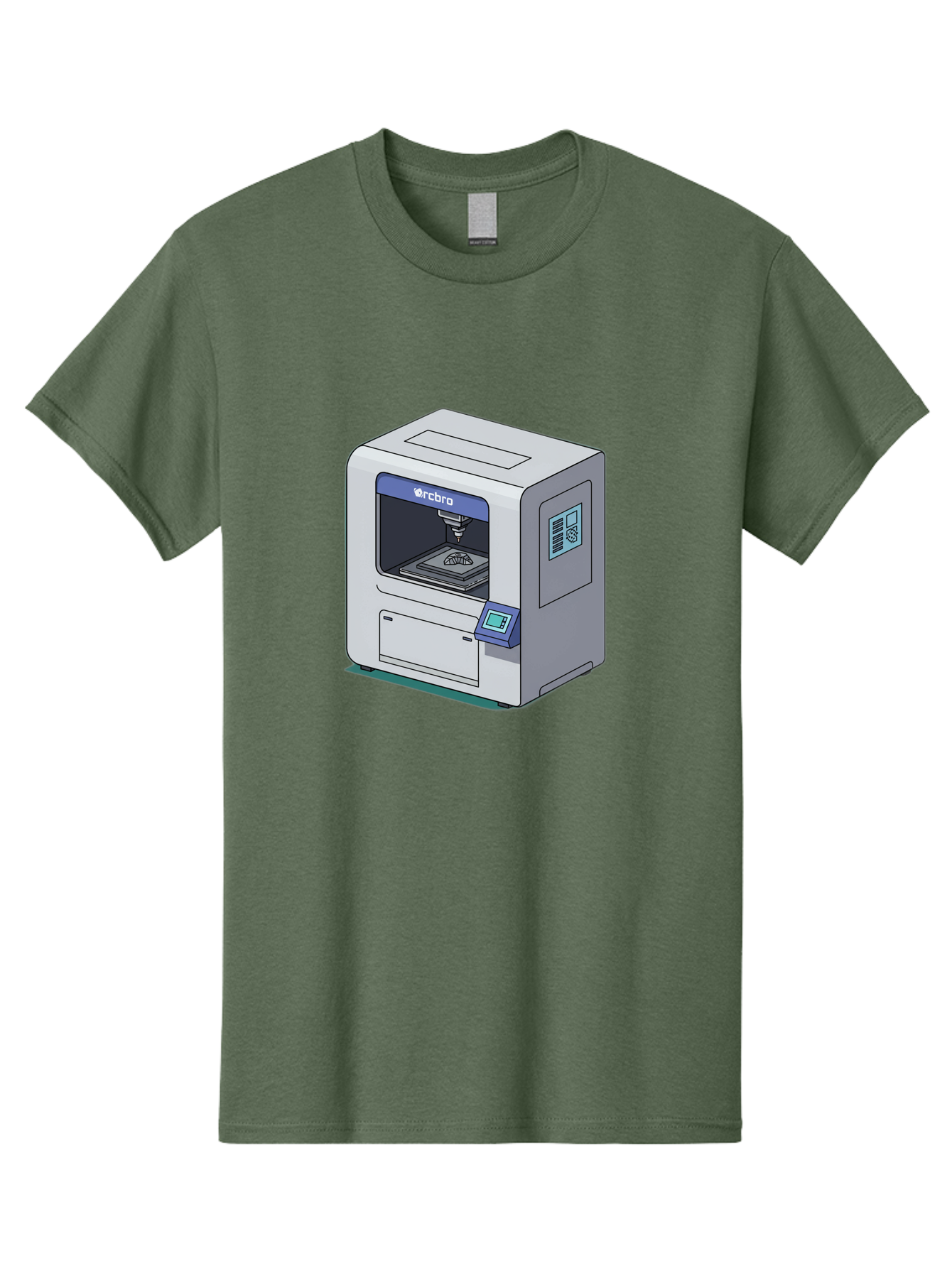 Rcbro-3D-Printer Men'S Graphic Tee, 100% Cotton, Comfortable Casual Summer Wear, Machine Washable, 3D Printing Technology, Rcbro 3D Printer, Digital Fabrication, Additive Manufacturing, Precision Engineering, Innovative Design, Bab323