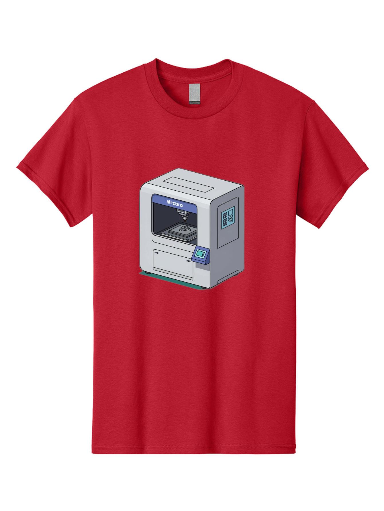 Rcbro-3D-Printer Men'S Graphic Tee, 100% Cotton, Comfortable Casual Summer Wear, Machine Washable, 3D Printing Technology, Rcbro 3D Printer, Digital Fabrication, Additive Manufacturing, Precision Engineering, Innovative Design, Bab323