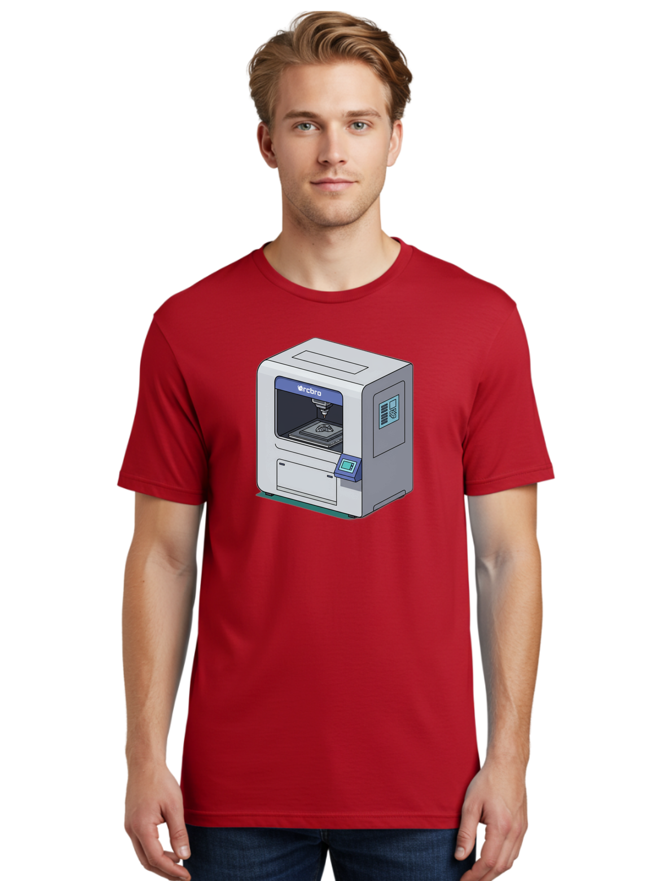Rcbro-3D-Printer Men'S Graphic Tee, 100% Cotton, Comfortable Casual Summer Wear, Machine Washable, 3D Printing Technology, Rcbro 3D Printer, Digital Fabrication, Additive Manufacturing, Precision Engineering, Innovative Design, Bab323