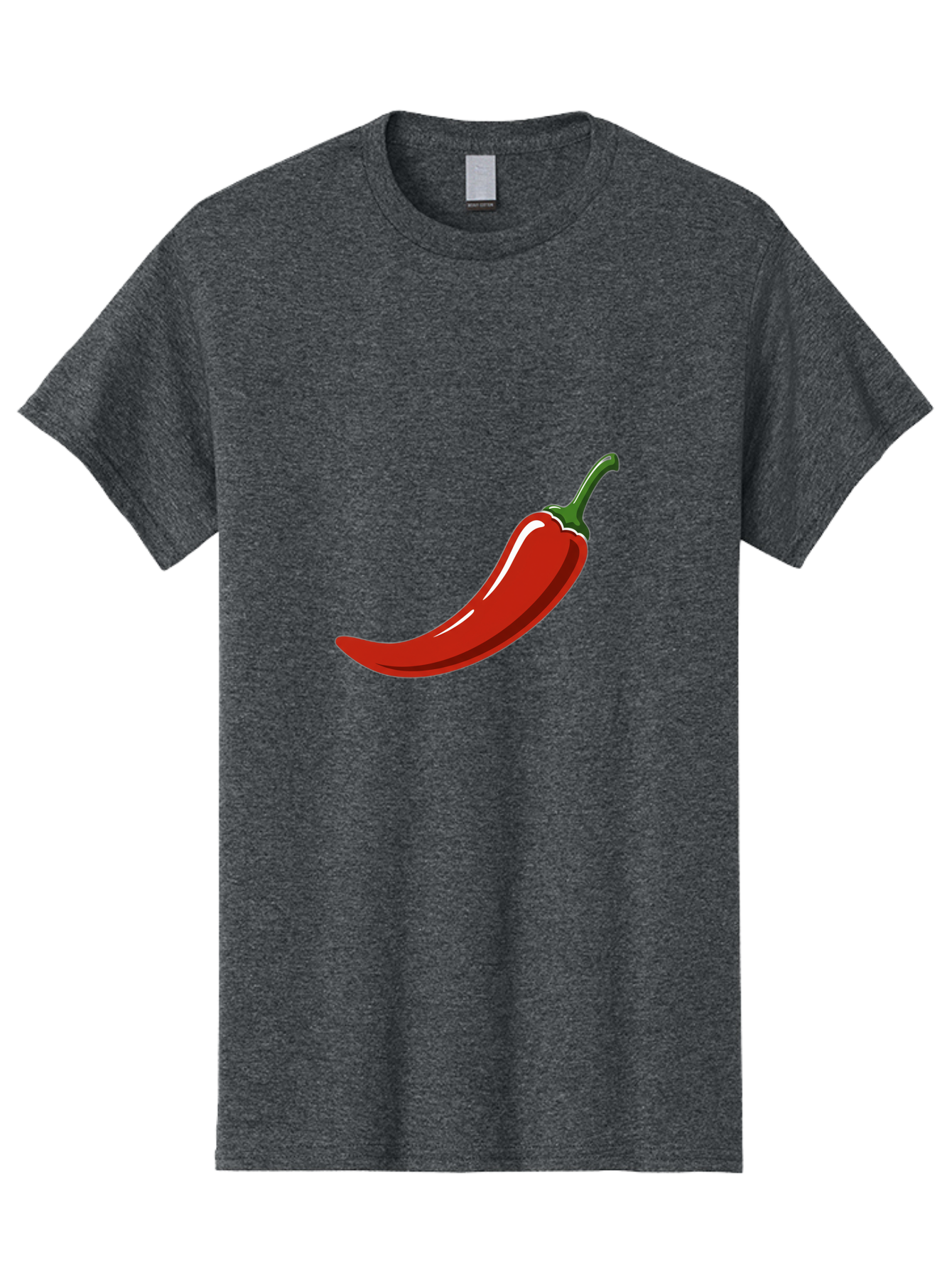 Red-Chili-Pepper Men'S Graphic Tee, 100% Cotton, Comfortable Casual Summer Wear, Machine Washable, Red Chili Pepper, Spicy Ingredient, Hot Pepper, Glossy Texture, Vibrant Red Color, Culinary Spice, Chili Pepper Icon Bab324