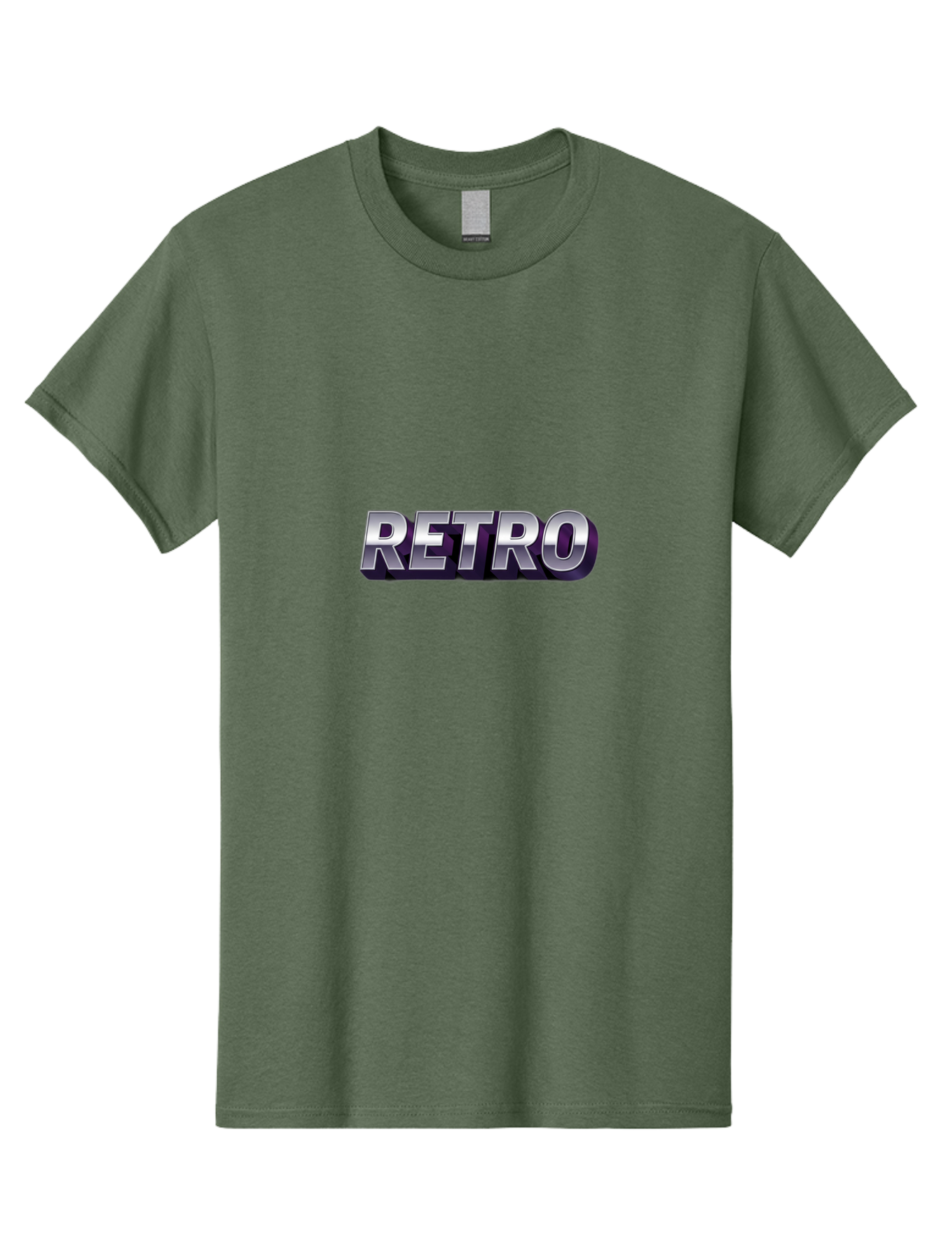 Retro Men'S Graphic Tee, 100% Cotton, Comfortable Casual Summer Wear, Machine Washable, Retro Style, Vintage Aesthetic, Metallic Text, Nostalgic Feel, Classic Design, Bold Typography, Chrome Effect, Retro Vibes Bab338
