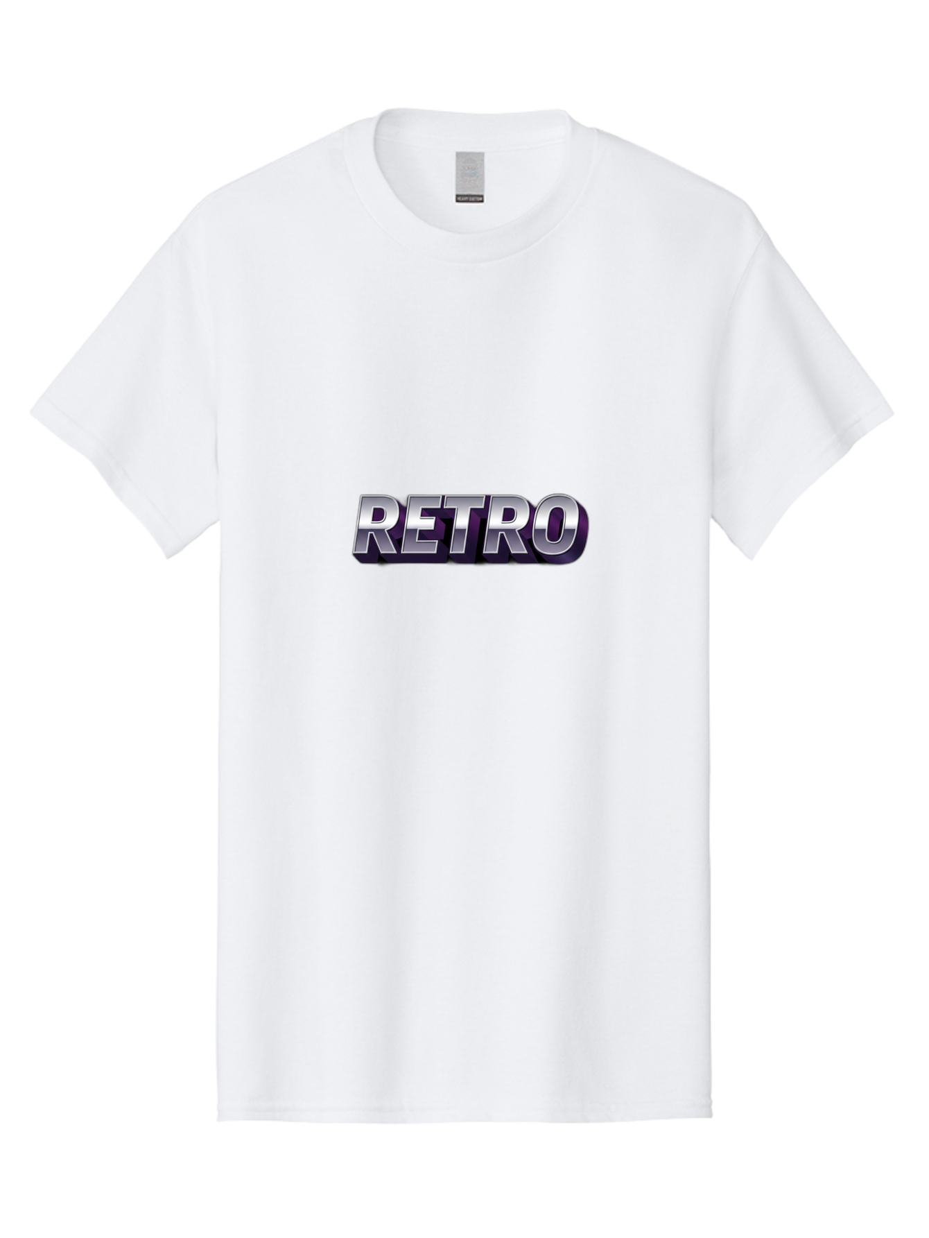 Retro Men'S Graphic Tee, 100% Cotton, Comfortable Casual Summer Wear, Machine Washable, Retro Style, Vintage Aesthetic, Metallic Text, Nostalgic Feel, Classic Design, Bold Typography, Chrome Effect, Retro Vibes Bab338