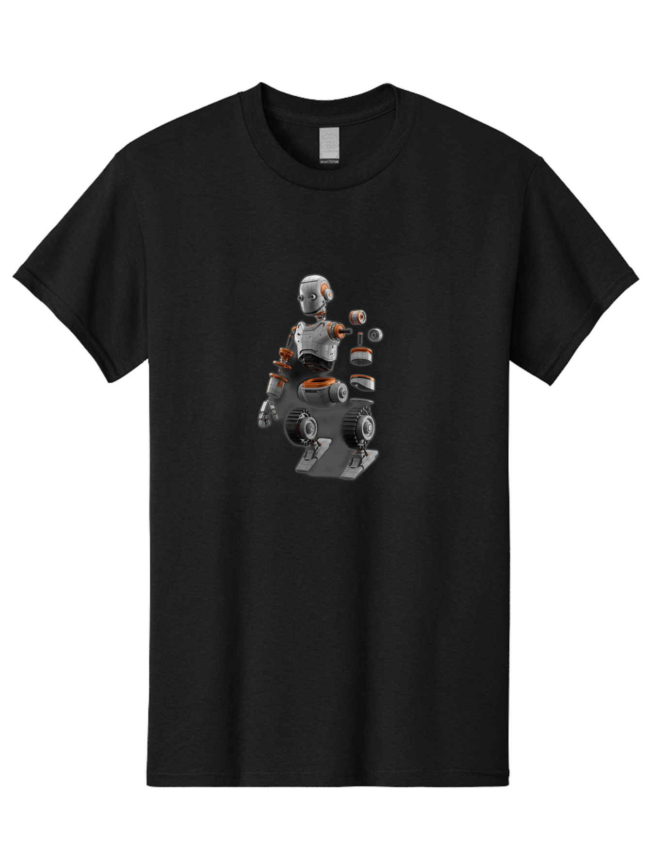 Robot-2 Men'S Graphic Tee, 100% Cotton, Comfortable Casual Summer Wear, Machine Washable, Robot Parts, Disassembled Robot, Robotic Limbs, Mechanical Components, Artificial Intelligence, Robot Design, Futuristic Technology, Robotic Engineering, Bab342