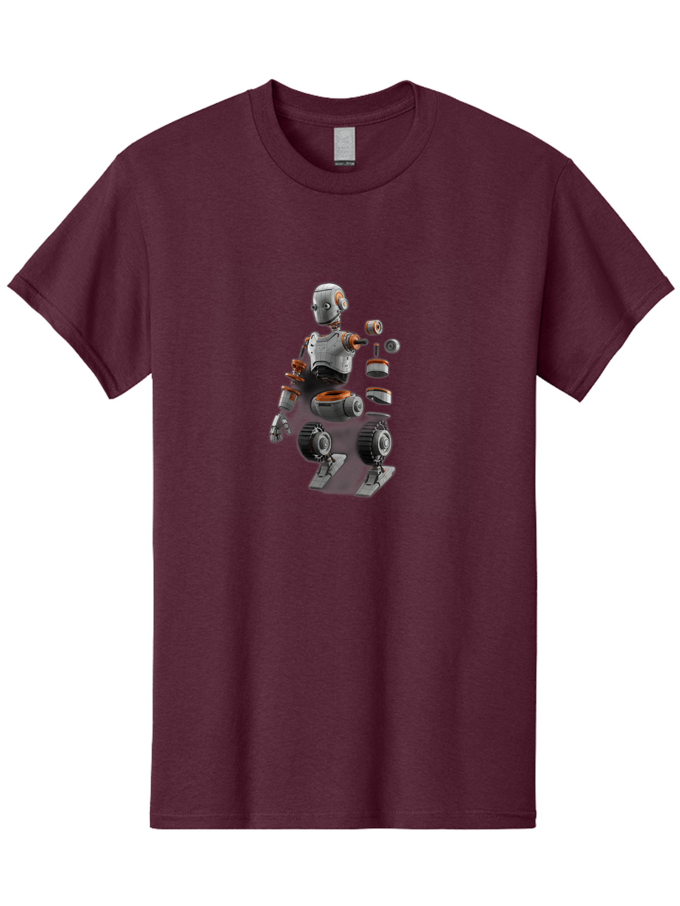 Robot-2 Men'S Graphic Tee, 100% Cotton, Comfortable Casual Summer Wear, Machine Washable, Robot Parts, Disassembled Robot, Robotic Limbs, Mechanical Components, Artificial Intelligence, Robot Design, Futuristic Technology, Robotic Engineering, Bab342