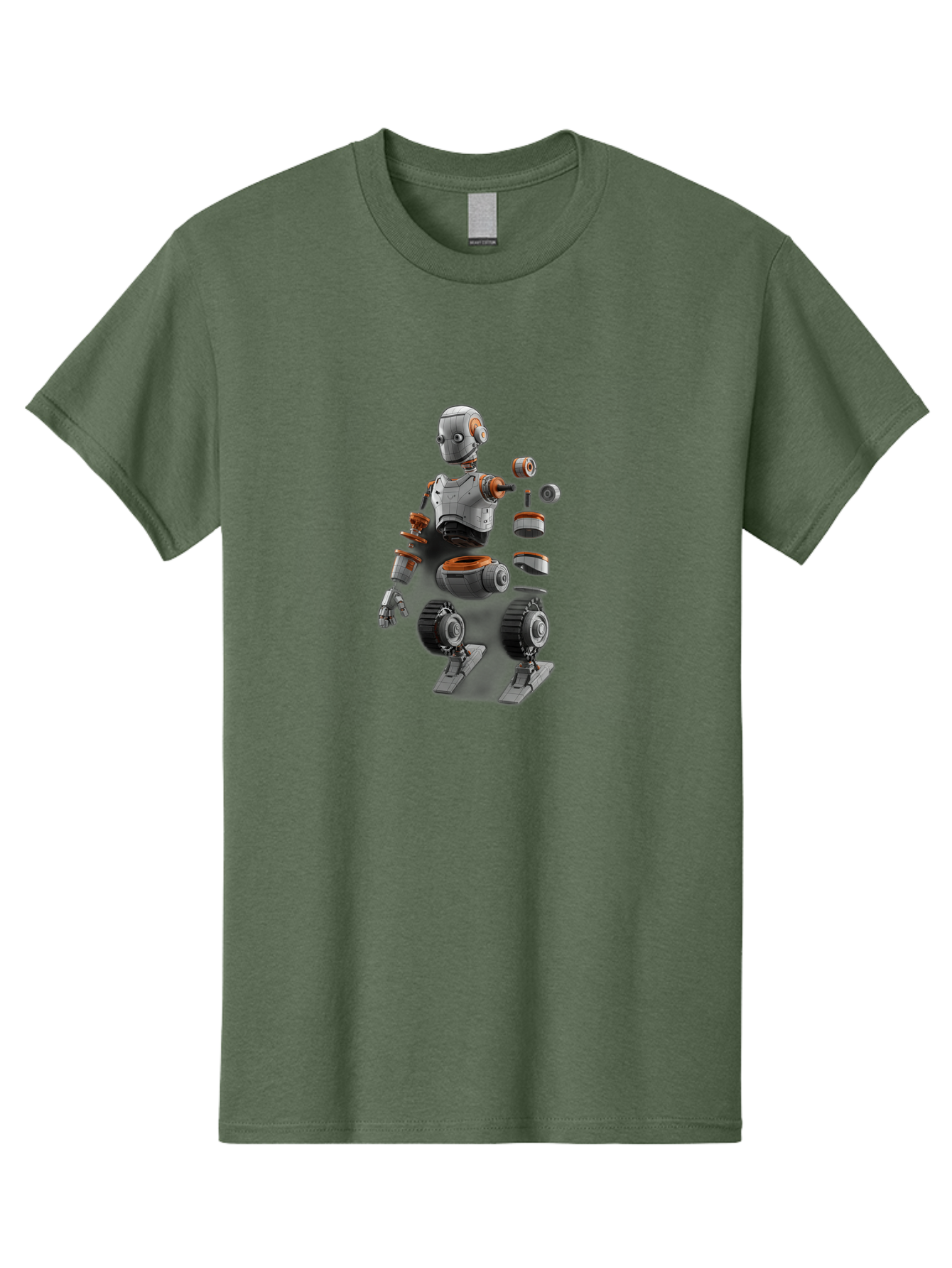 Robot-2 Men'S Graphic Tee, 100% Cotton, Comfortable Casual Summer Wear, Machine Washable, Robot Parts, Disassembled Robot, Robotic Limbs, Mechanical Components, Artificial Intelligence, Robot Design, Futuristic Technology, Robotic Engineering, Bab342