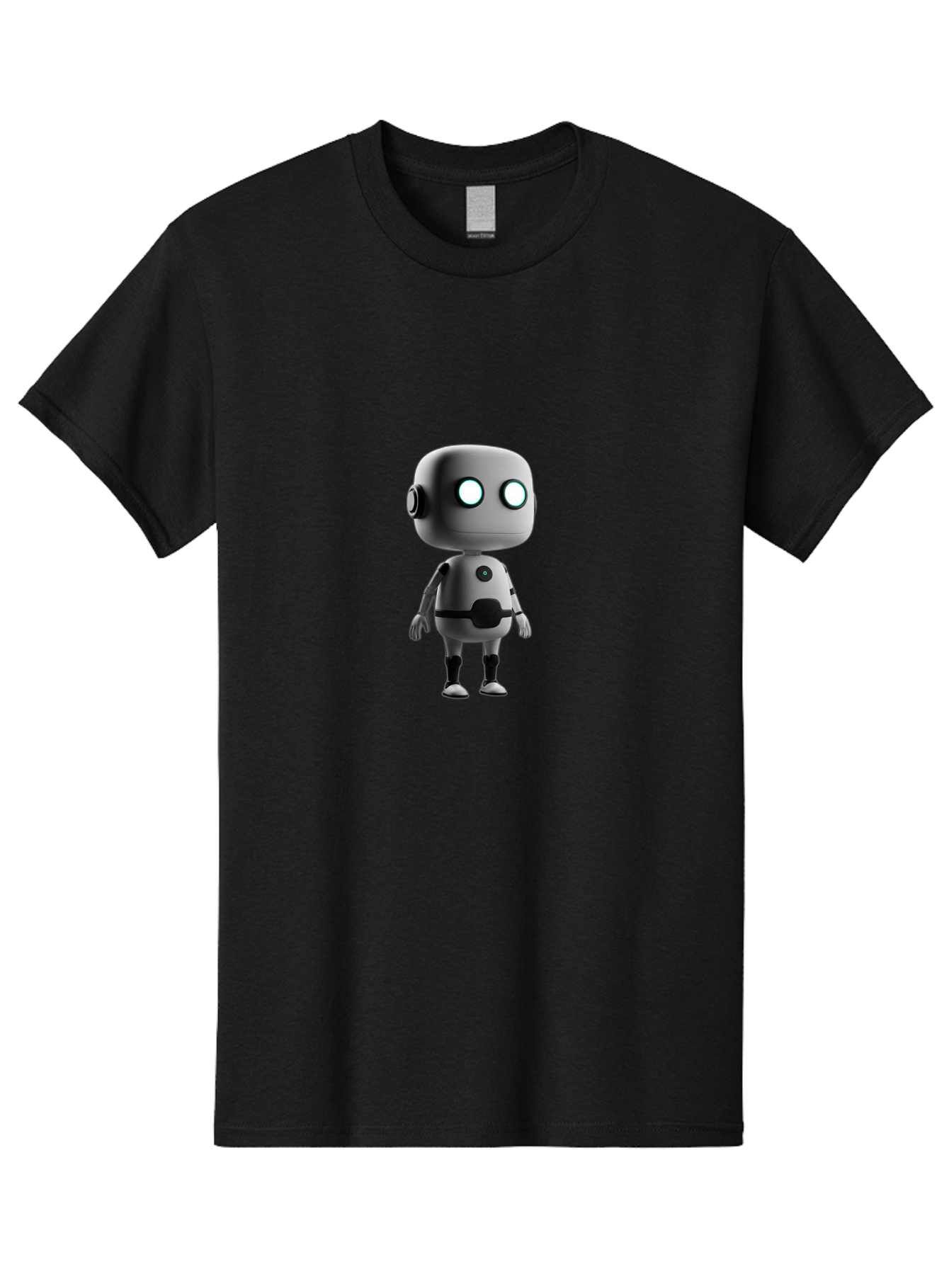Robot-4 Men'S Graphic Tee, 100% Cotton, Comfortable Casual Summer Wear, Machine Washable, 3D Robot, Artificial Intelligence, Futuristic Design, Metallic Robot Body, Round Head, Glowing Eyes, Mechanical Limbs, Robot Character Model, Bab344