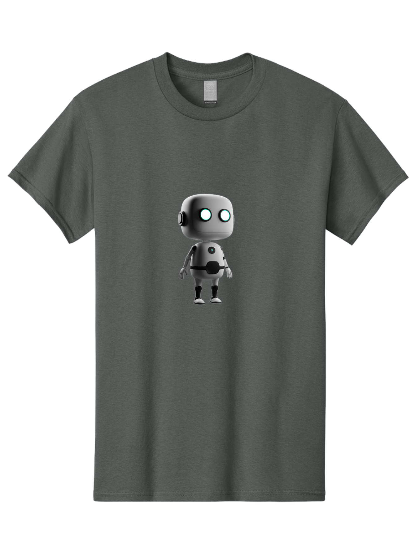 Robot-4 Men'S Graphic Tee, 100% Cotton, Comfortable Casual Summer Wear, Machine Washable, 3D Robot, Artificial Intelligence, Futuristic Design, Metallic Robot Body, Round Head, Glowing Eyes, Mechanical Limbs, Robot Character Model, Bab344