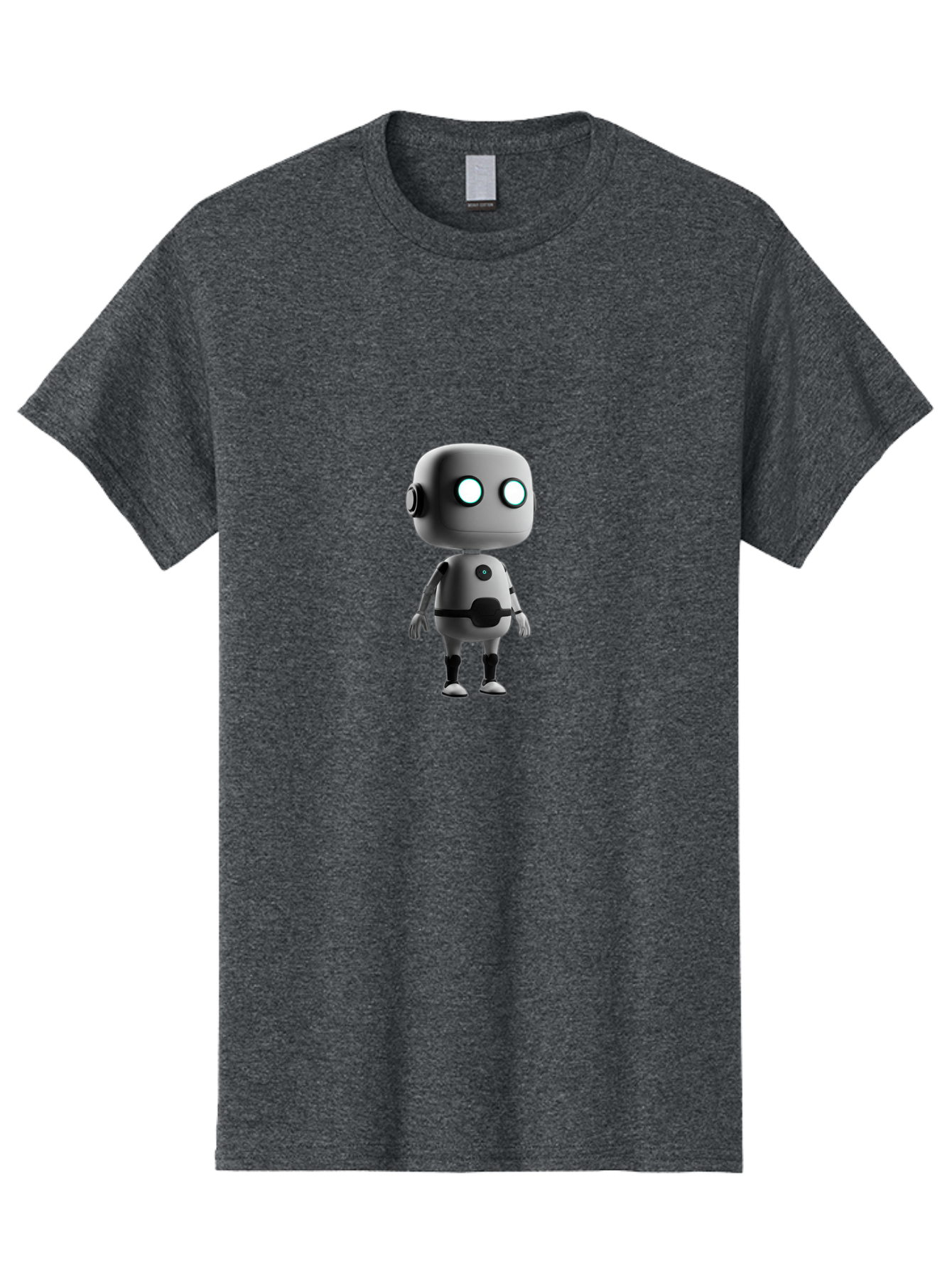 Robot-4 Men'S Graphic Tee, 100% Cotton, Comfortable Casual Summer Wear, Machine Washable, 3D Robot, Artificial Intelligence, Futuristic Design, Metallic Robot Body, Round Head, Glowing Eyes, Mechanical Limbs, Robot Character Model, Bab344