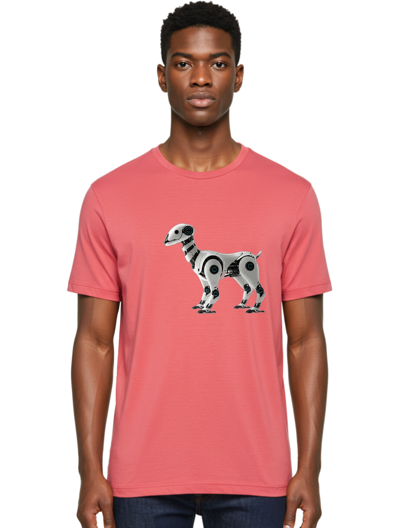 Robot-Dog Men'S Graphic Tee, 100% Cotton, Comfortable Casual Summer Wear, Machine Washable, Robotic Canine, Futuristic Design, Mechanical Pet, Artificial Intelligence, Tech-Savvy, Robotic Limbs, Modern Innovation, Cybernetic Creature, Bab349