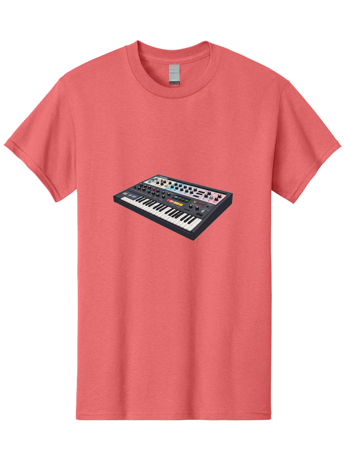 Roland-Jupiter-8 Men'S Graphic Tee, 100% Cotton, Comfortable Casual Summer Wear, Machine Washable, Music Synthesizer, Electronic Keyboard, Midi Controller, Sound Editing, Music Production, Audio Equipment, Musical Instrument, Korg Synthesizer, Bab362