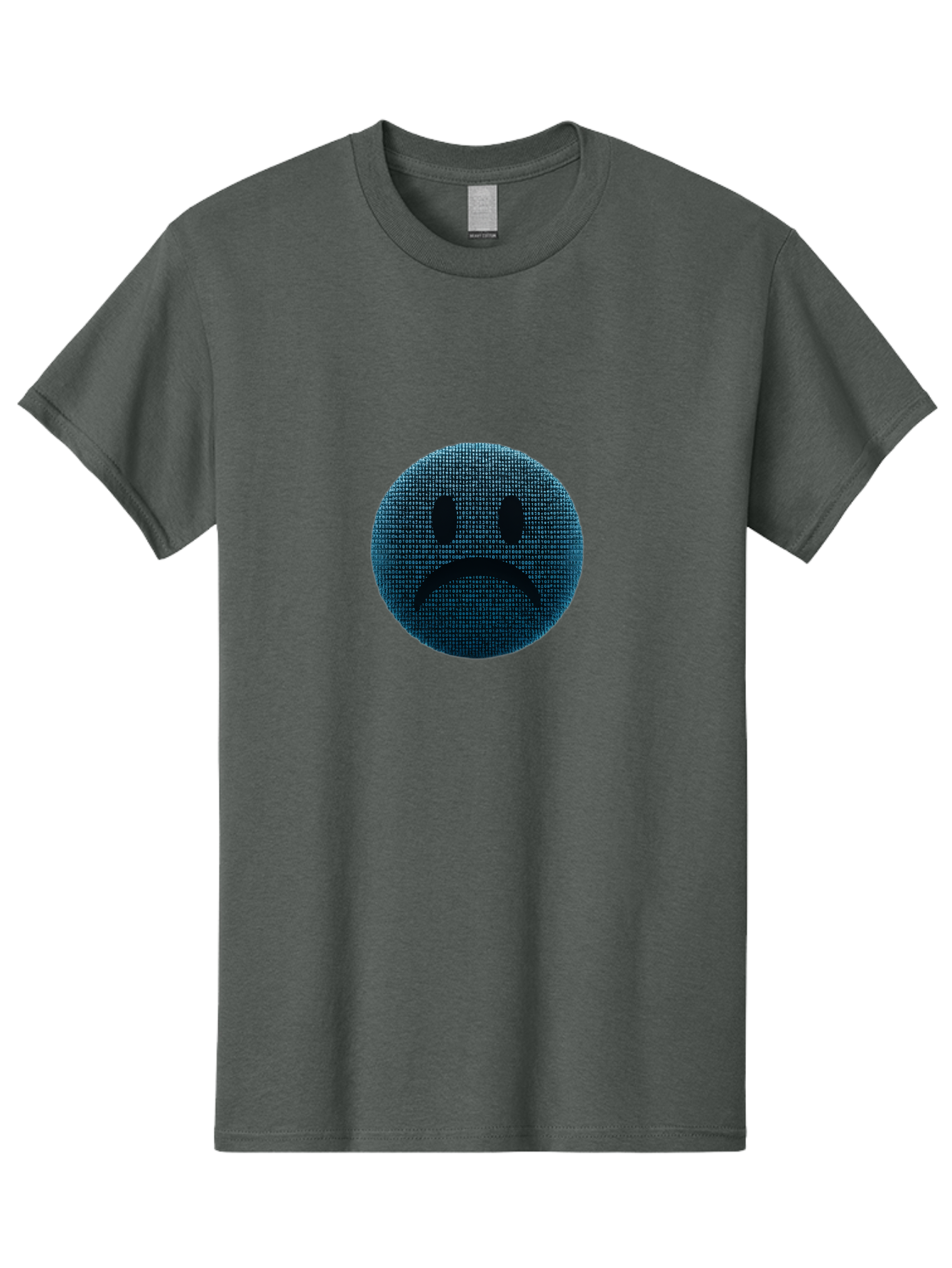 Sad-Face Men'S Graphic Tee, 100% Cotton, Comfortable Casual Summer Wear, Machine Washable, Sad Face Emoticon, Unhappy Expression, Displeased Emotion, Negative Sentiment, Frowning Face, Upset Feeling, Distressed Mood Bab372