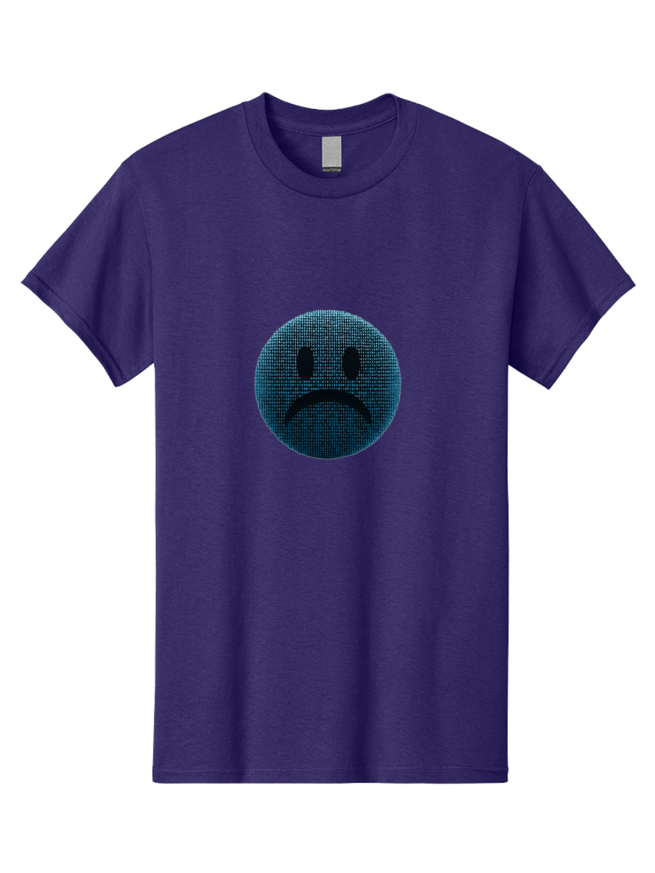 Sad-Face Men'S Graphic Tee, 100% Cotton, Comfortable Casual Summer Wear, Machine Washable, Sad Face Emoticon, Unhappy Expression, Displeased Emotion, Negative Sentiment, Frowning Face, Upset Feeling, Distressed Mood Bab372