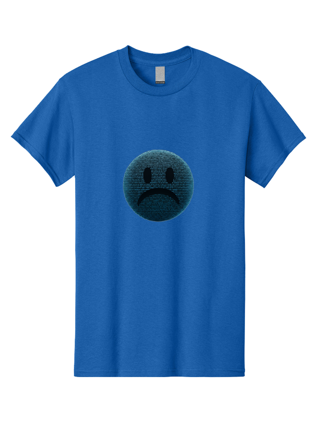Sad-Face Men'S Graphic Tee, 100% Cotton, Comfortable Casual Summer Wear, Machine Washable, Sad Face Emoticon, Unhappy Expression, Displeased Emotion, Negative Sentiment, Frowning Face, Upset Feeling, Distressed Mood Bab372
