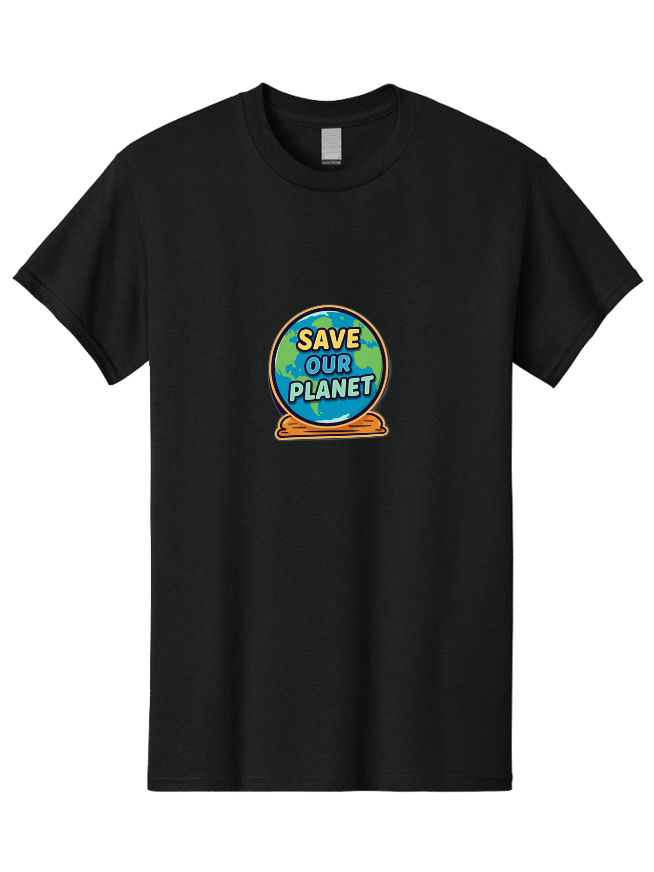 Save-Our-Planet-2 Men'S Graphic Tee, 100% Cotton, Comfortable Casual Summer Wear, Machine Washable, Globe With Save Our Planet Text, Eco-Friendly Message, Environmental Awareness, Earth Conservation, Sustainability, Global Unity, Bab378