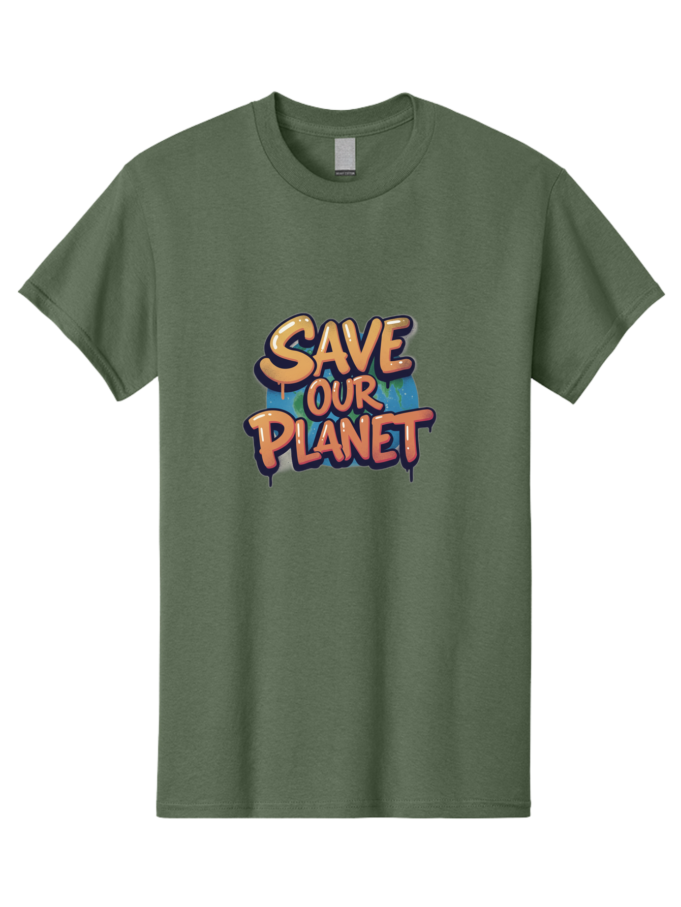 Save-Our-Planet-7 Men'S Graphic Tee, 100% Cotton, Comfortable Casual Summer Wear, Machine Washable, Save The Planet, Eco Friendly, Environmental Awareness, Sustainability, Climate Change, Earth Protection, Green Movement, Conservation Efforts, Bab383
