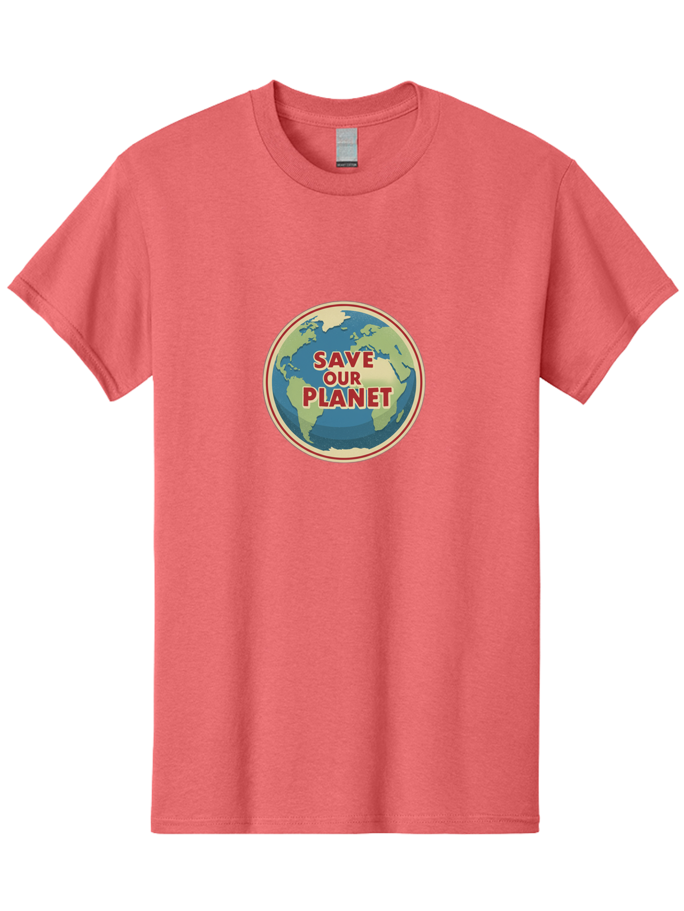 Save-Our-Planet-8 Men'S Graphic Tee, 100% Cotton, Comfortable Casual Summer Wear, Machine Washable, Globe With Save Our Planet Text, Environmental Awareness, Eco-Friendly Message, Save The Earth, Conservation, Sustainability, Eco Activism, Bab384