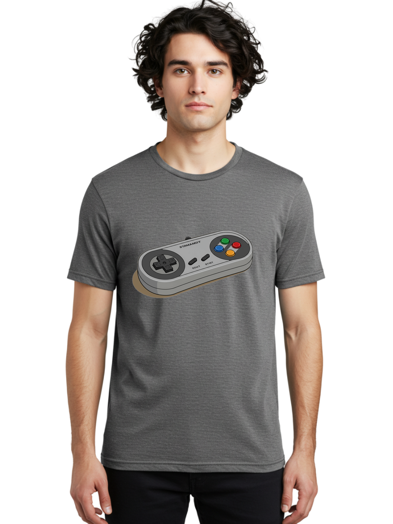 Sega-Stormd6Y-Gamepad Men'S Graphic Tee, 100% Cotton, Comfortable Casual Summer Wear, Machine Washable, Classic Gamepad, Sega Game Controller, Retro Gaming, Gamepad Design, 90S Gaming Nostalgia, Vintage Gaming, Gaming Peripherals, Bab389