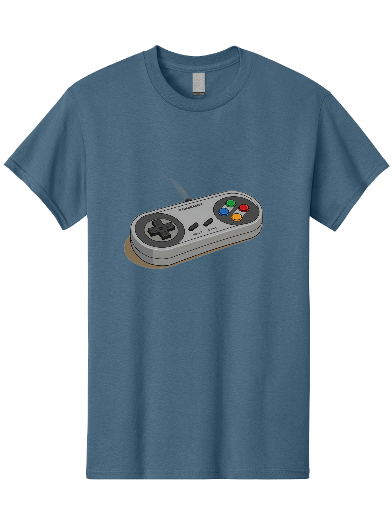 Sega-Stormd6Y-Gamepad Men'S Graphic Tee, 100% Cotton, Comfortable Casual Summer Wear, Machine Washable, Classic Gamepad, Sega Game Controller, Retro Gaming, Gamepad Design, 90S Gaming Nostalgia, Vintage Gaming, Gaming Peripherals, Bab389