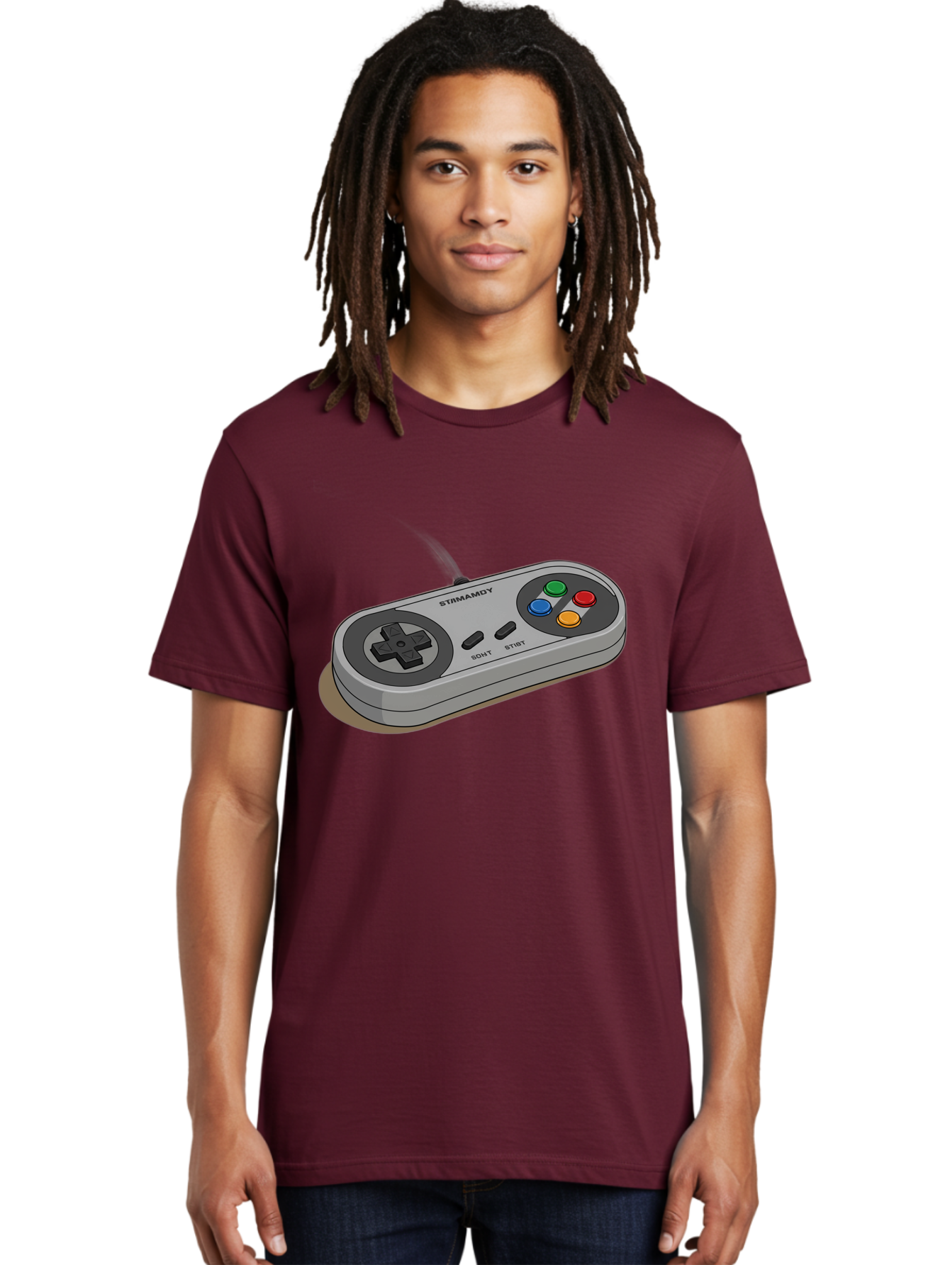 Sega-Stormd6Y-Gamepad Men'S Graphic Tee, 100% Cotton, Comfortable Casual Summer Wear, Machine Washable, Classic Gamepad, Sega Game Controller, Retro Gaming, Gamepad Design, 90S Gaming Nostalgia, Vintage Gaming, Gaming Peripherals, Bab389