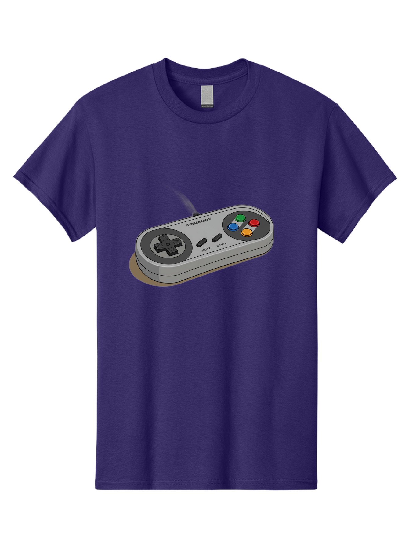 Sega-Stormd6Y-Gamepad Men'S Graphic Tee, 100% Cotton, Comfortable Casual Summer Wear, Machine Washable, Classic Gamepad, Sega Game Controller, Retro Gaming, Gamepad Design, 90S Gaming Nostalgia, Vintage Gaming, Gaming Peripherals, Bab389