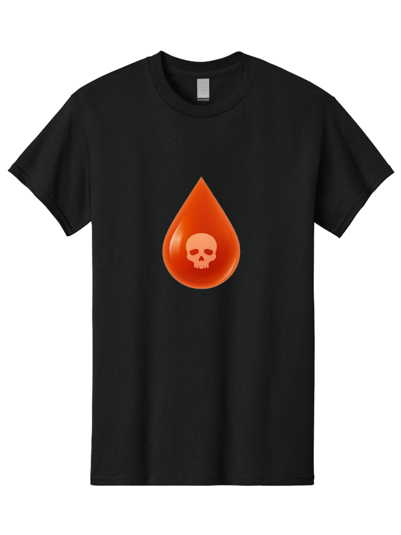 Skull-Drop Men'S Graphic Tee, 100% Cotton, Comfortable Casual Summer Wear, Machine Washable, Skull Symbol, Poison Warning, Danger Sign, Toxic Liquid, Hazardous Substance, Danger Alert, Warning Sign Bab398