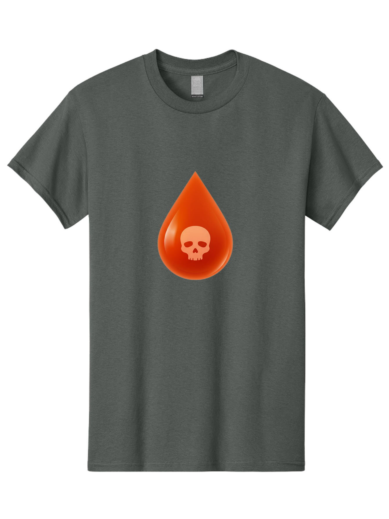 Skull-Drop Men'S Graphic Tee, 100% Cotton, Comfortable Casual Summer Wear, Machine Washable, Skull Symbol, Poison Warning, Danger Sign, Toxic Liquid, Hazardous Substance, Danger Alert, Warning Sign Bab398