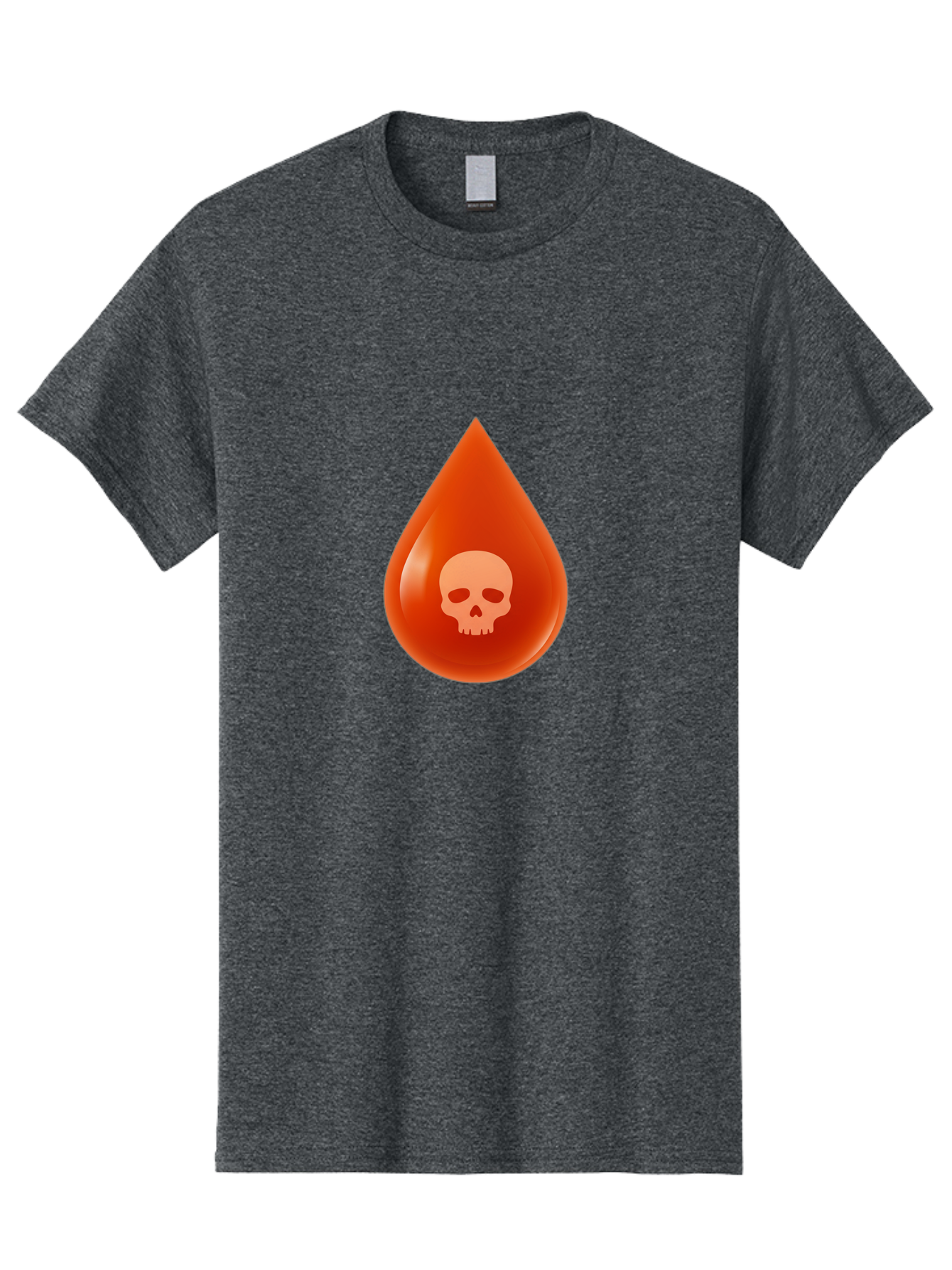 Skull-Drop Men'S Graphic Tee, 100% Cotton, Comfortable Casual Summer Wear, Machine Washable, Skull Symbol, Poison Warning, Danger Sign, Toxic Liquid, Hazardous Substance, Danger Alert, Warning Sign Bab398