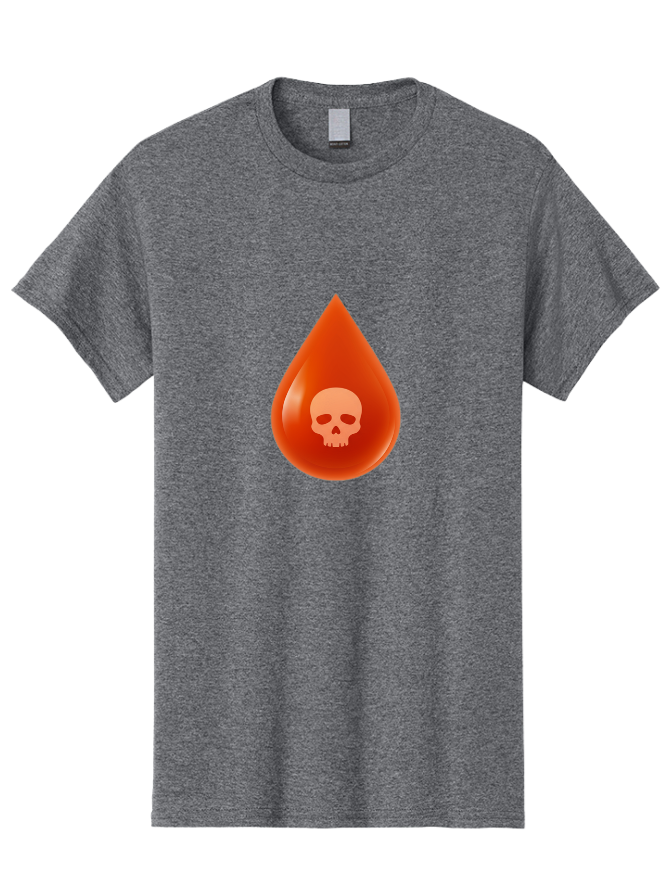 Skull-Drop Men'S Graphic Tee, 100% Cotton, Comfortable Casual Summer Wear, Machine Washable, Skull Symbol, Poison Warning, Danger Sign, Toxic Liquid, Hazardous Substance, Danger Alert, Warning Sign Bab398