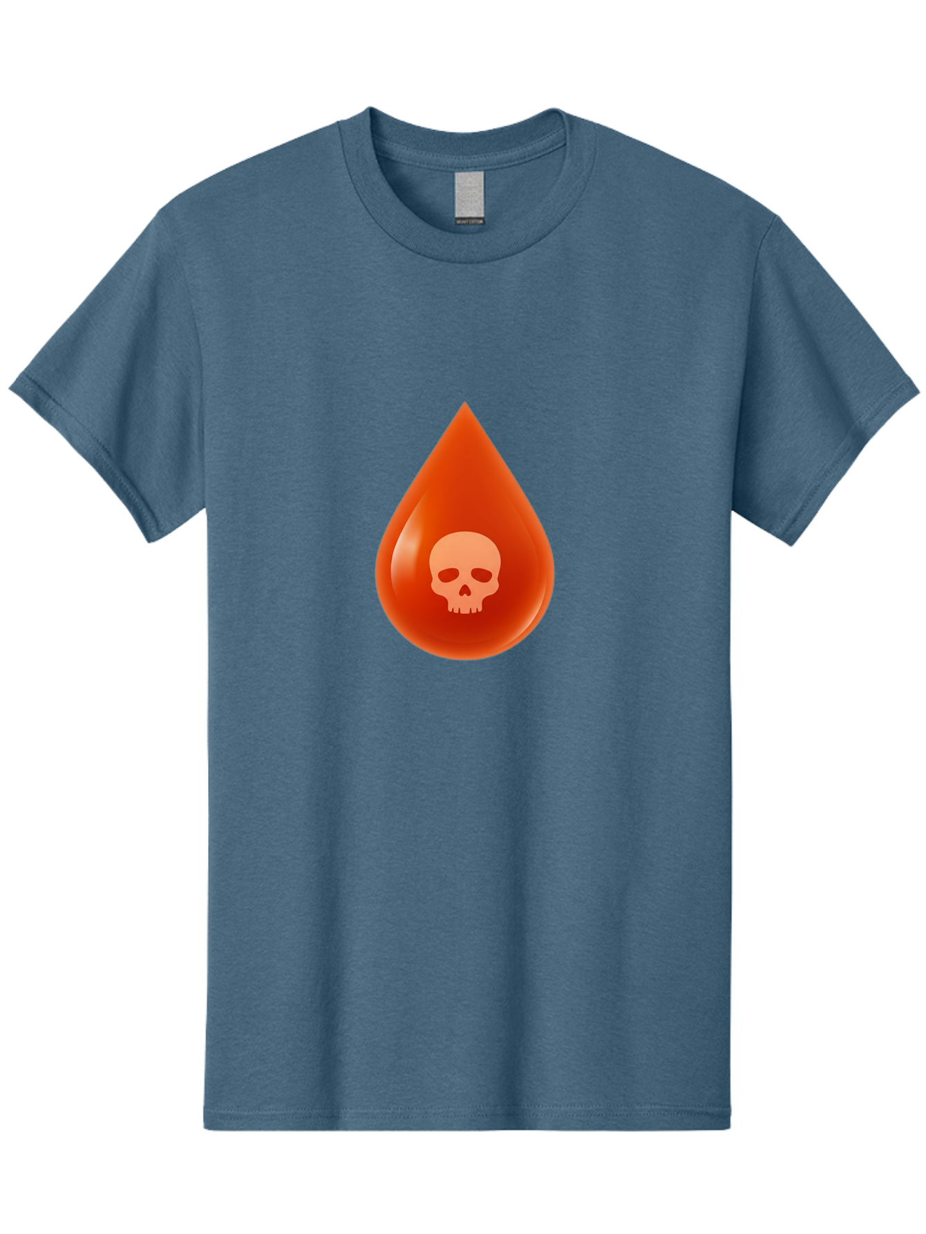 Skull-Drop Men'S Graphic Tee, 100% Cotton, Comfortable Casual Summer Wear, Machine Washable, Skull Symbol, Poison Warning, Danger Sign, Toxic Liquid, Hazardous Substance, Danger Alert, Warning Sign Bab398