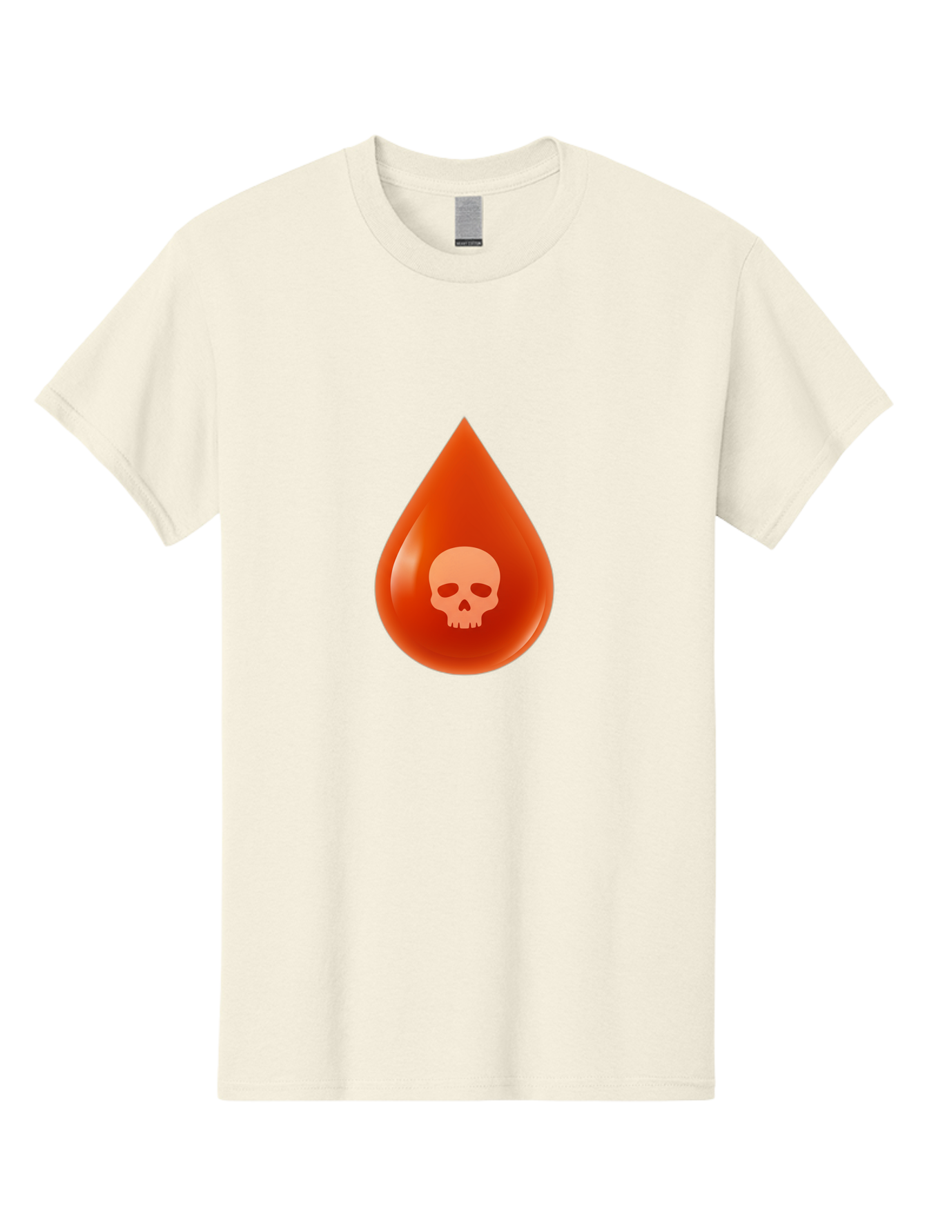 Skull-Drop Men'S Graphic Tee, 100% Cotton, Comfortable Casual Summer Wear, Machine Washable, Skull Symbol, Poison Warning, Danger Sign, Toxic Liquid, Hazardous Substance, Danger Alert, Warning Sign Bab398