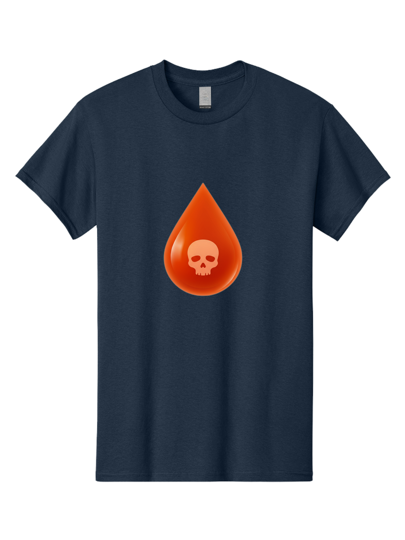 Skull-Drop Men'S Graphic Tee, 100% Cotton, Comfortable Casual Summer Wear, Machine Washable, Skull Symbol, Poison Warning, Danger Sign, Toxic Liquid, Hazardous Substance, Danger Alert, Warning Sign Bab398