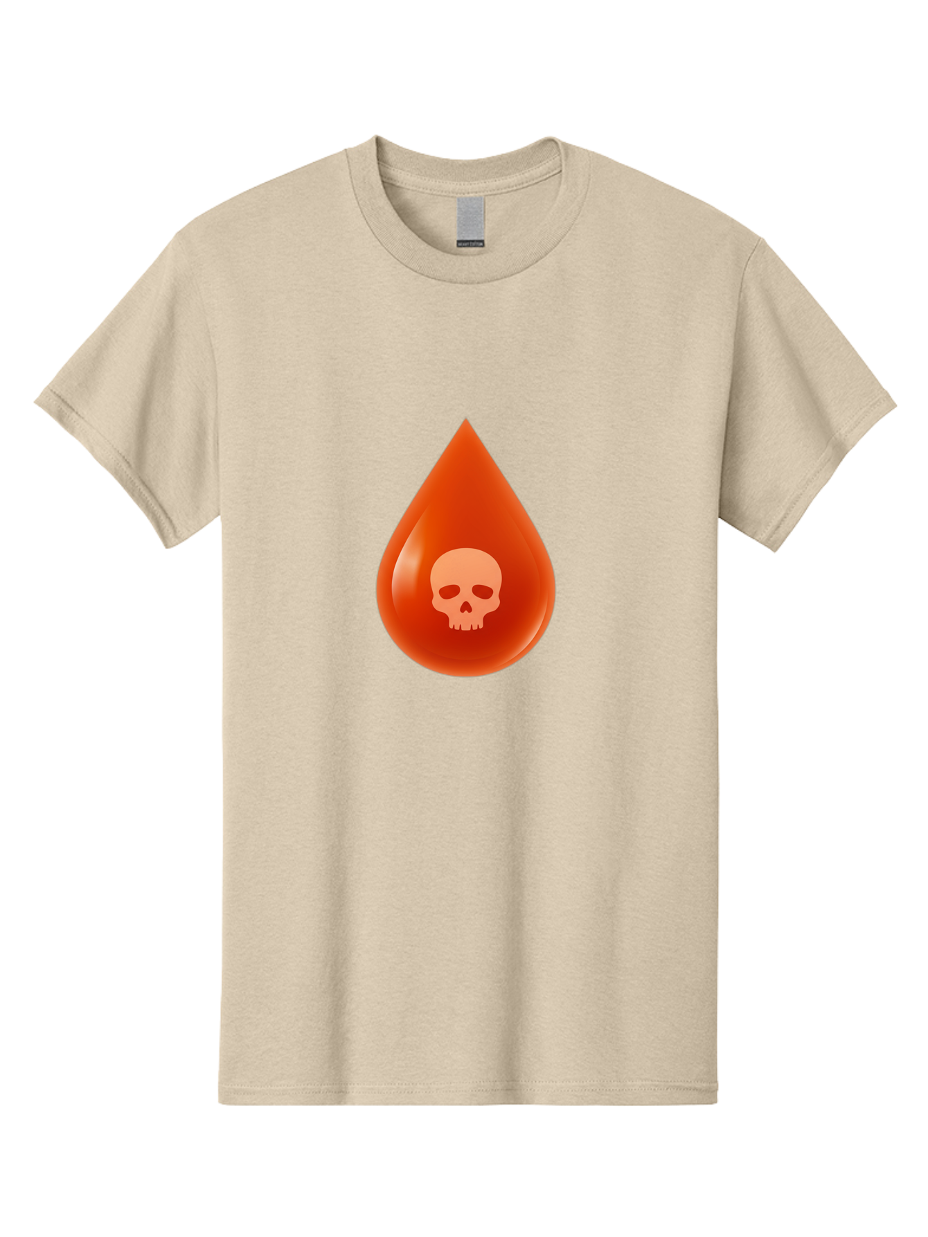 Skull-Drop Men'S Graphic Tee, 100% Cotton, Comfortable Casual Summer Wear, Machine Washable, Skull Symbol, Poison Warning, Danger Sign, Toxic Liquid, Hazardous Substance, Danger Alert, Warning Sign Bab398