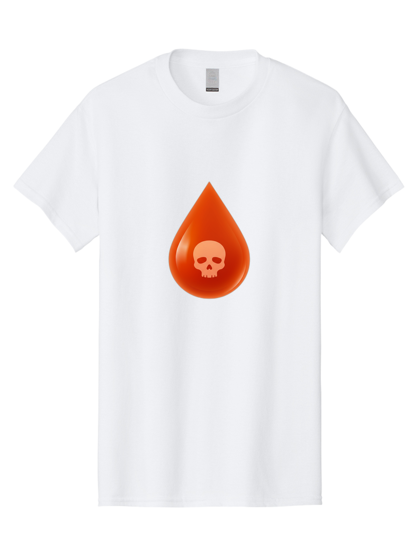 Skull-Drop Men'S Graphic Tee, 100% Cotton, Comfortable Casual Summer Wear, Machine Washable, Skull Symbol, Poison Warning, Danger Sign, Toxic Liquid, Hazardous Substance, Danger Alert, Warning Sign Bab398