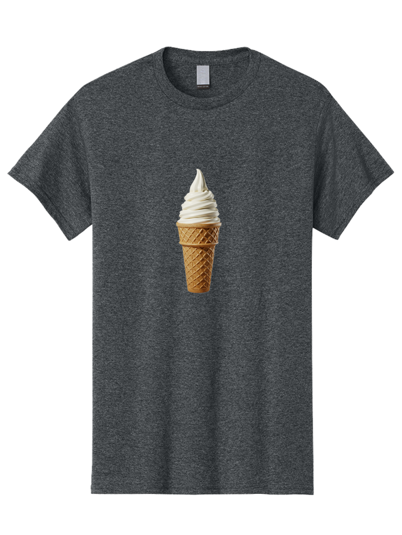 Soft-Serve-Ice-Cream Men'S Graphic Tee, 100% Cotton, Comfortable Casual Summer Wear, Machine Washable, Soft Serve Ice Cream, Waffle Cone, Vanilla Ice Cream, Frozen Treat, Sweet Indulgence, Creamy Texture, Ice Cream Cone, Summer Dessert Bab436