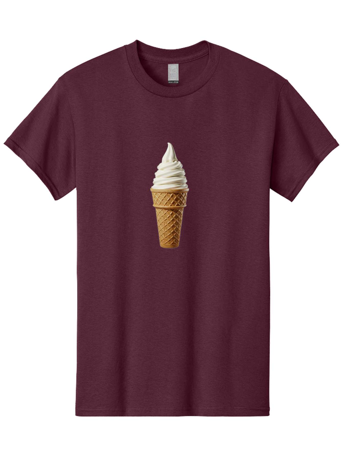 Soft-Serve-Ice-Cream Men'S Graphic Tee, 100% Cotton, Comfortable Casual Summer Wear, Machine Washable, Soft Serve Ice Cream, Waffle Cone, Vanilla Ice Cream, Frozen Treat, Sweet Indulgence, Creamy Texture, Ice Cream Cone, Summer Dessert Bab436