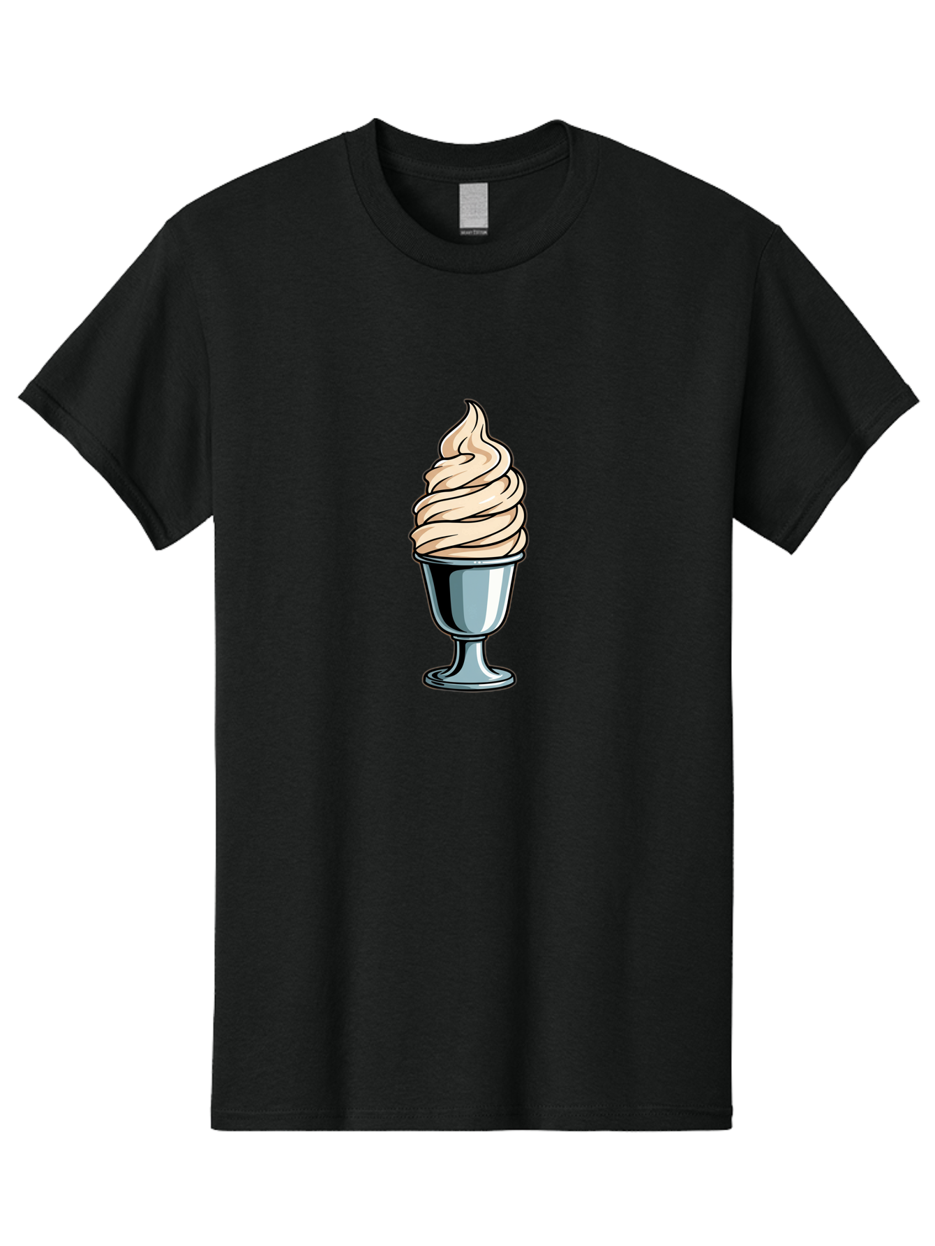 Soft-Serve Men'S Graphic Tee, 100% Cotton, Comfortable Casual Summer Wear, Machine Washable, Soft Serve Ice Cream, Frozen Dessert, Creamy Texture, Ice Cream Treat, Sweet Indulgence, Cold Comfort, Summer Delight, Dessert Lover, Tasty Pleasure Bab437