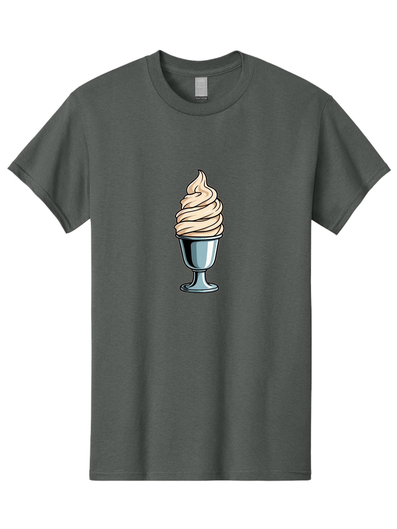 Soft-Serve Men'S Graphic Tee, 100% Cotton, Comfortable Casual Summer Wear, Machine Washable, Soft Serve Ice Cream, Frozen Dessert, Creamy Texture, Ice Cream Treat, Sweet Indulgence, Cold Comfort, Summer Delight, Dessert Lover, Tasty Pleasure Bab437