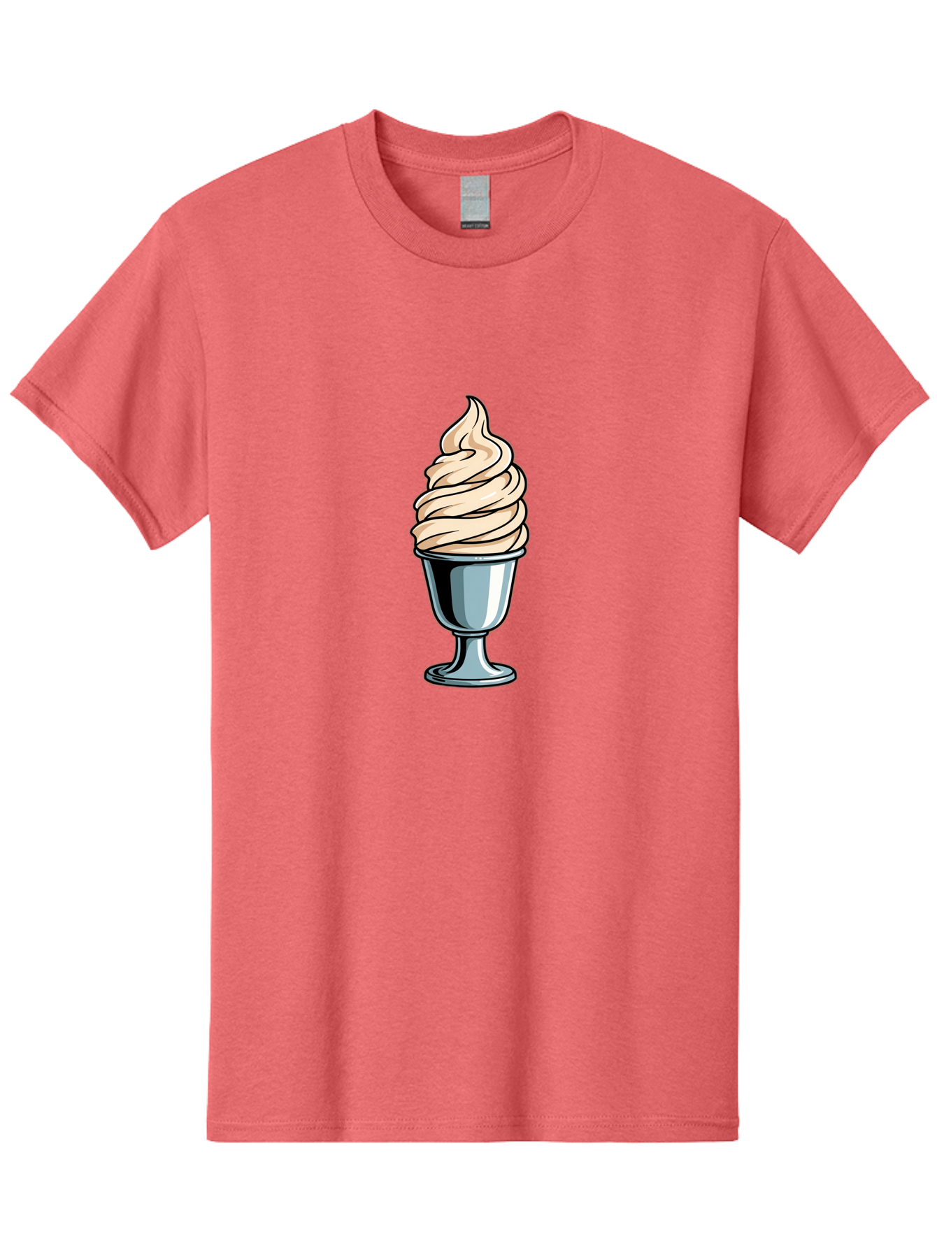 Soft-Serve Men'S Graphic Tee, 100% Cotton, Comfortable Casual Summer Wear, Machine Washable, Soft Serve Ice Cream, Frozen Dessert, Creamy Texture, Ice Cream Treat, Sweet Indulgence, Cold Comfort, Summer Delight, Dessert Lover, Tasty Pleasure Bab437