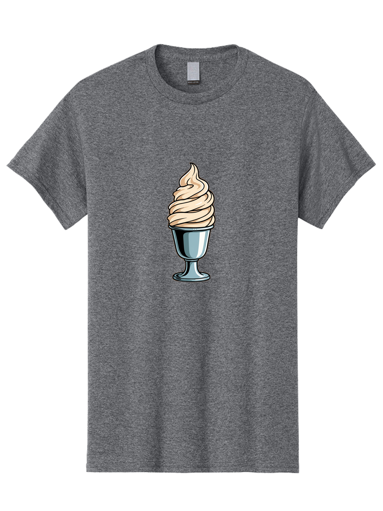 Soft-Serve Men'S Graphic Tee, 100% Cotton, Comfortable Casual Summer Wear, Machine Washable, Soft Serve Ice Cream, Frozen Dessert, Creamy Texture, Ice Cream Treat, Sweet Indulgence, Cold Comfort, Summer Delight, Dessert Lover, Tasty Pleasure Bab437