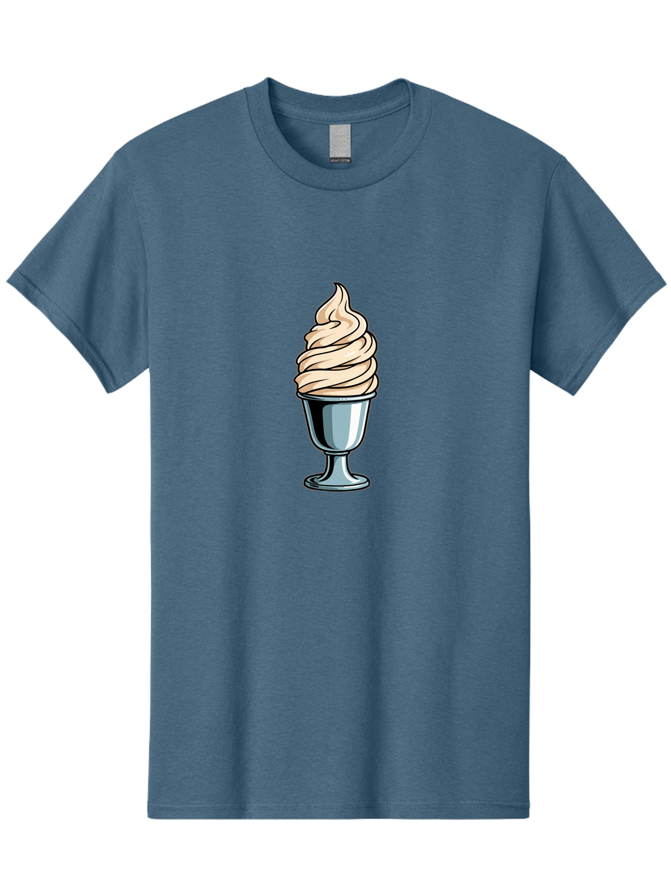 Soft-Serve Men'S Graphic Tee, 100% Cotton, Comfortable Casual Summer Wear, Machine Washable, Soft Serve Ice Cream, Frozen Dessert, Creamy Texture, Ice Cream Treat, Sweet Indulgence, Cold Comfort, Summer Delight, Dessert Lover, Tasty Pleasure Bab437